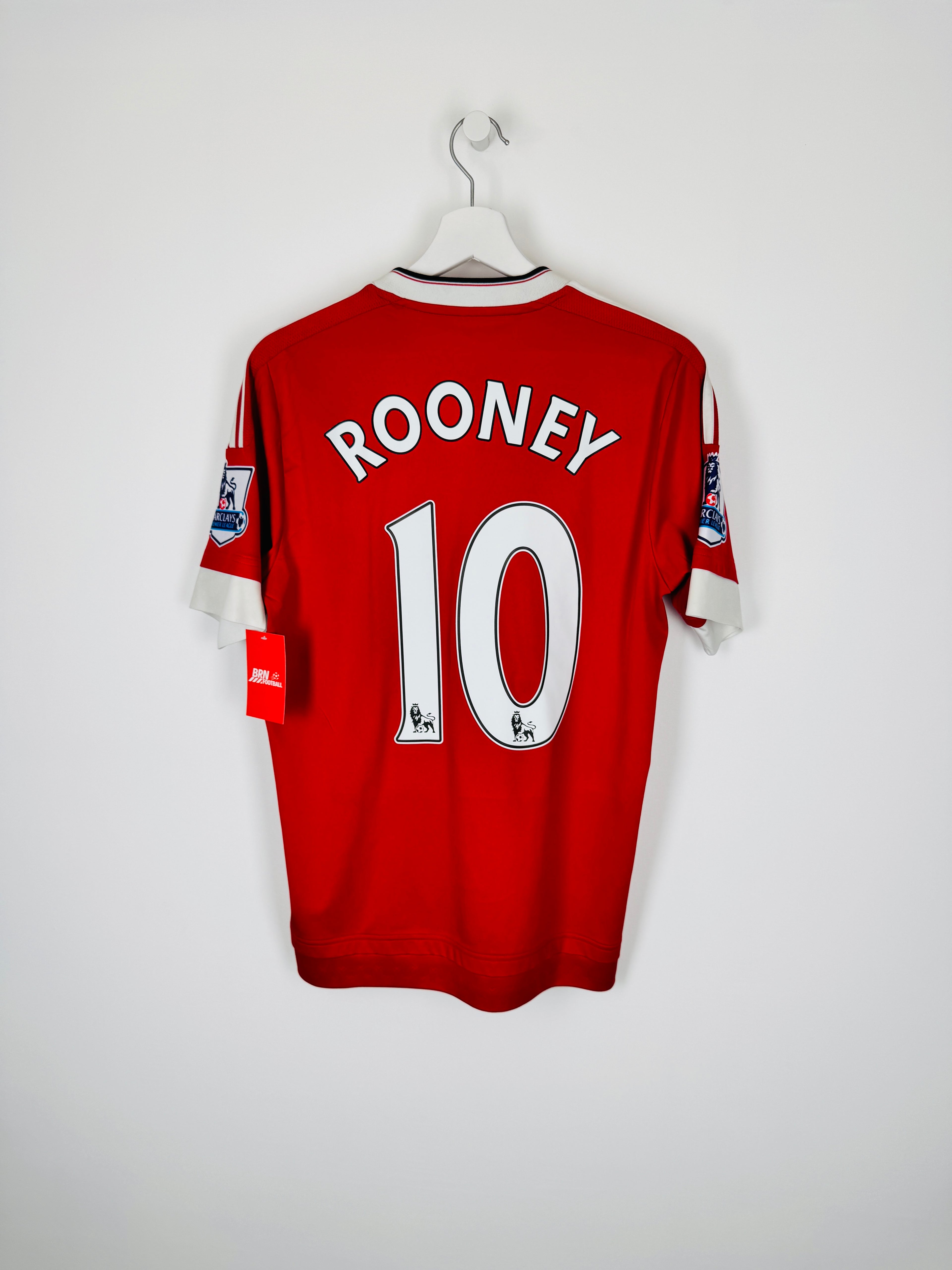 MANCHESTER UNITED 2015/2016 HOME FOOTBALL JERSEY - ROONEY #10 (S)