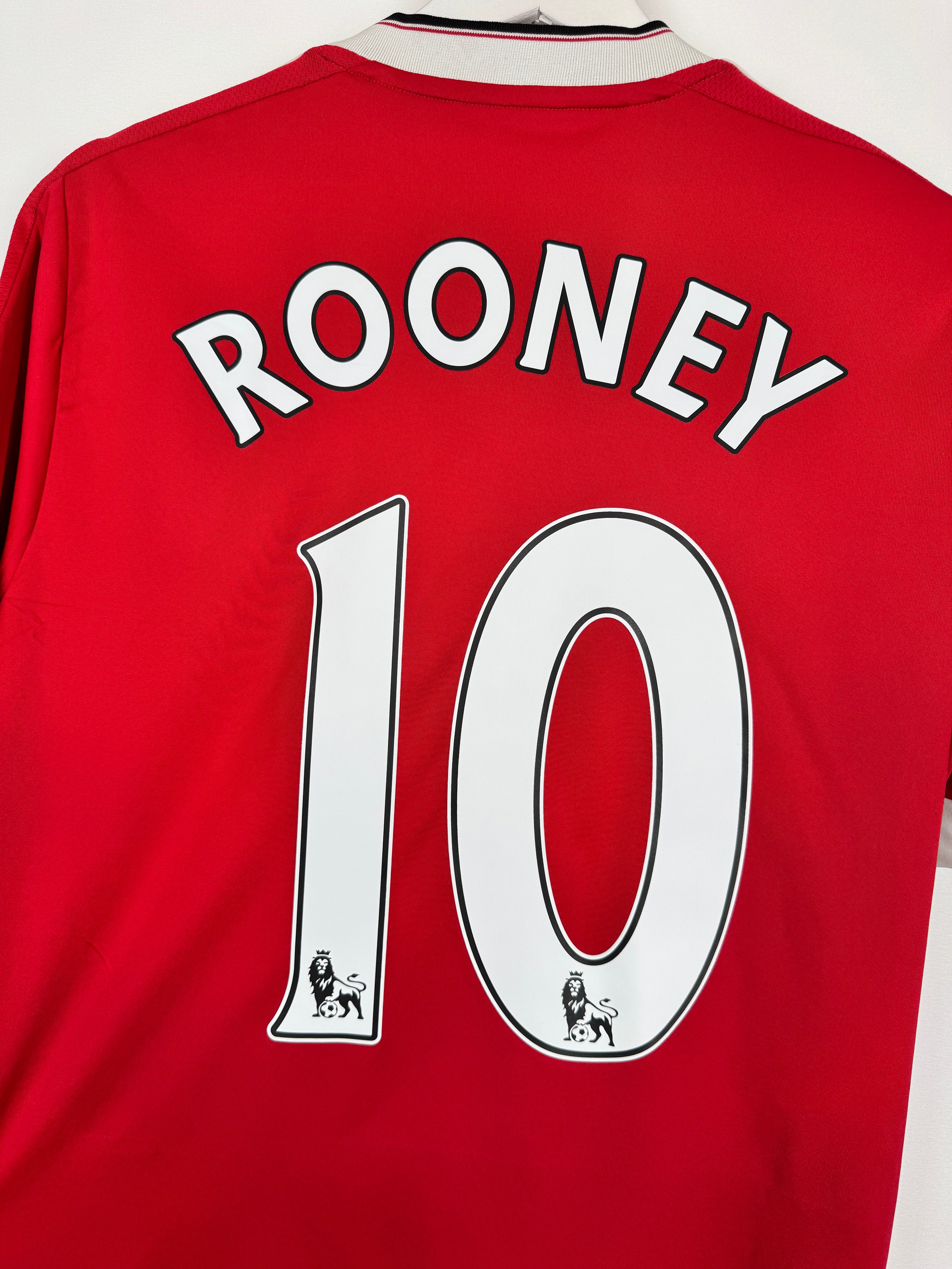 MANCHESTER UNITED 2015/2016 HOME FOOTBALL JERSEY - ROONEY #10 (S)