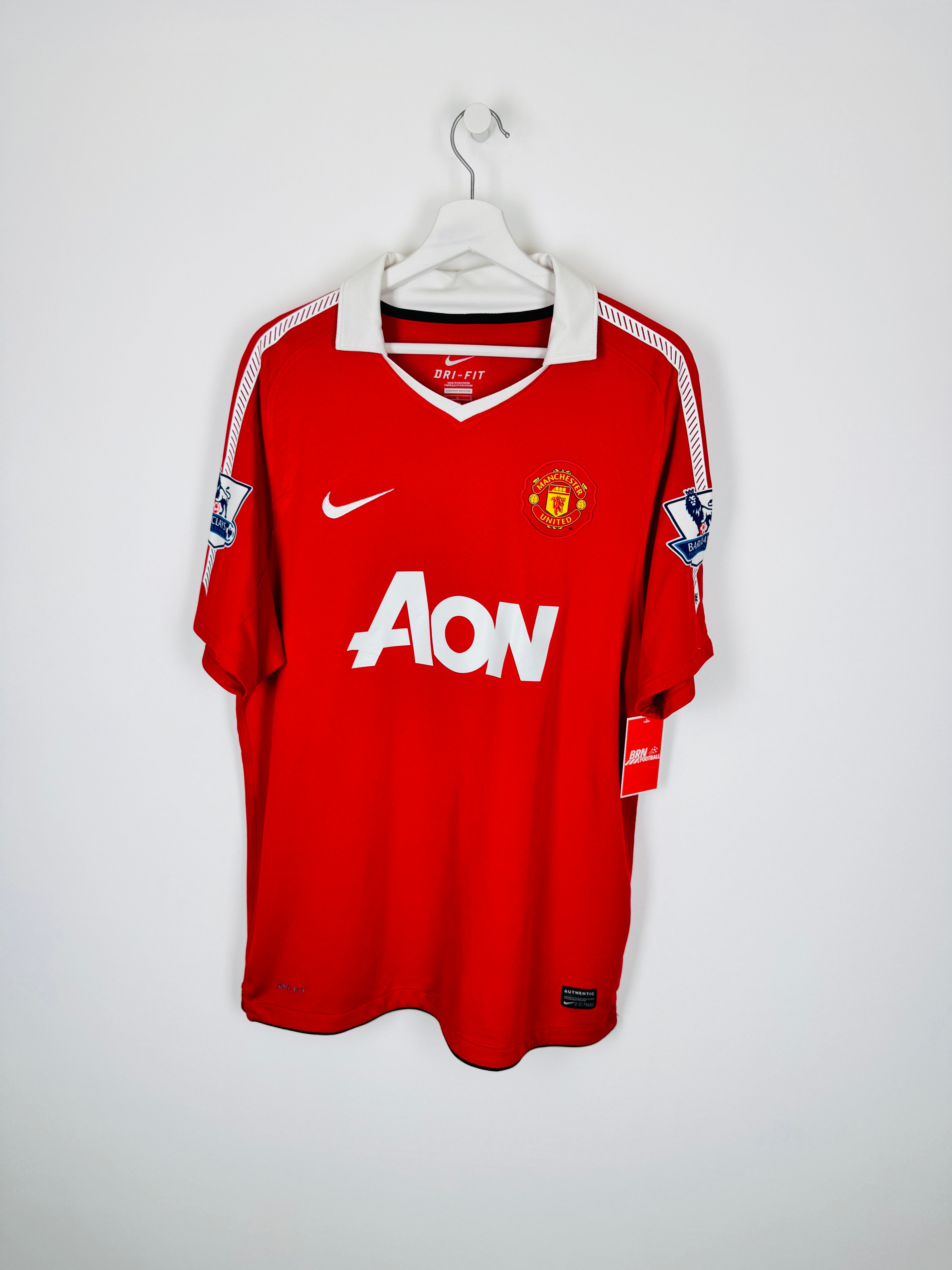 MANCHESTER UNITED 2010/2011 HOME FOOTBALL SHIRT - J.S.PARK #13 (L)