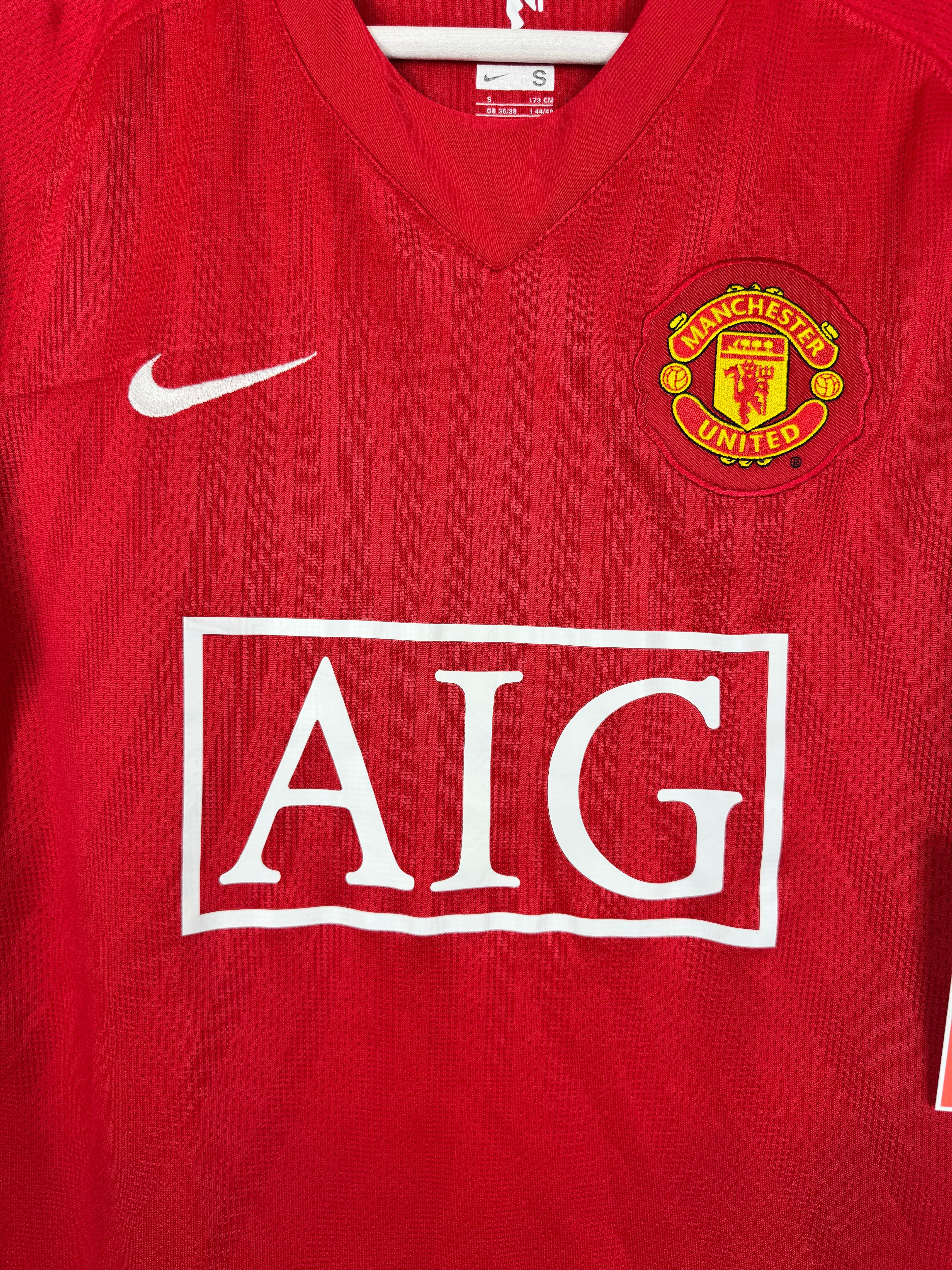 MANCHESTER UNITED FOOTBALL SHIRT 2007/2008 HOME - RONALDO #7 (S)