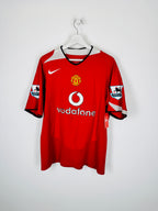 MANCHESTER UNITED 2004/2005 HOME FOOTBALL SHIRT - RONALDO #7 VELVET (M)