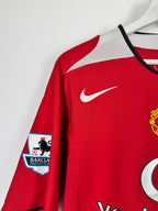 MANCHESTER UNITED 2004/2005 HOME FOOTBALL SHIRT - RONALDO #7 VELVET (M)