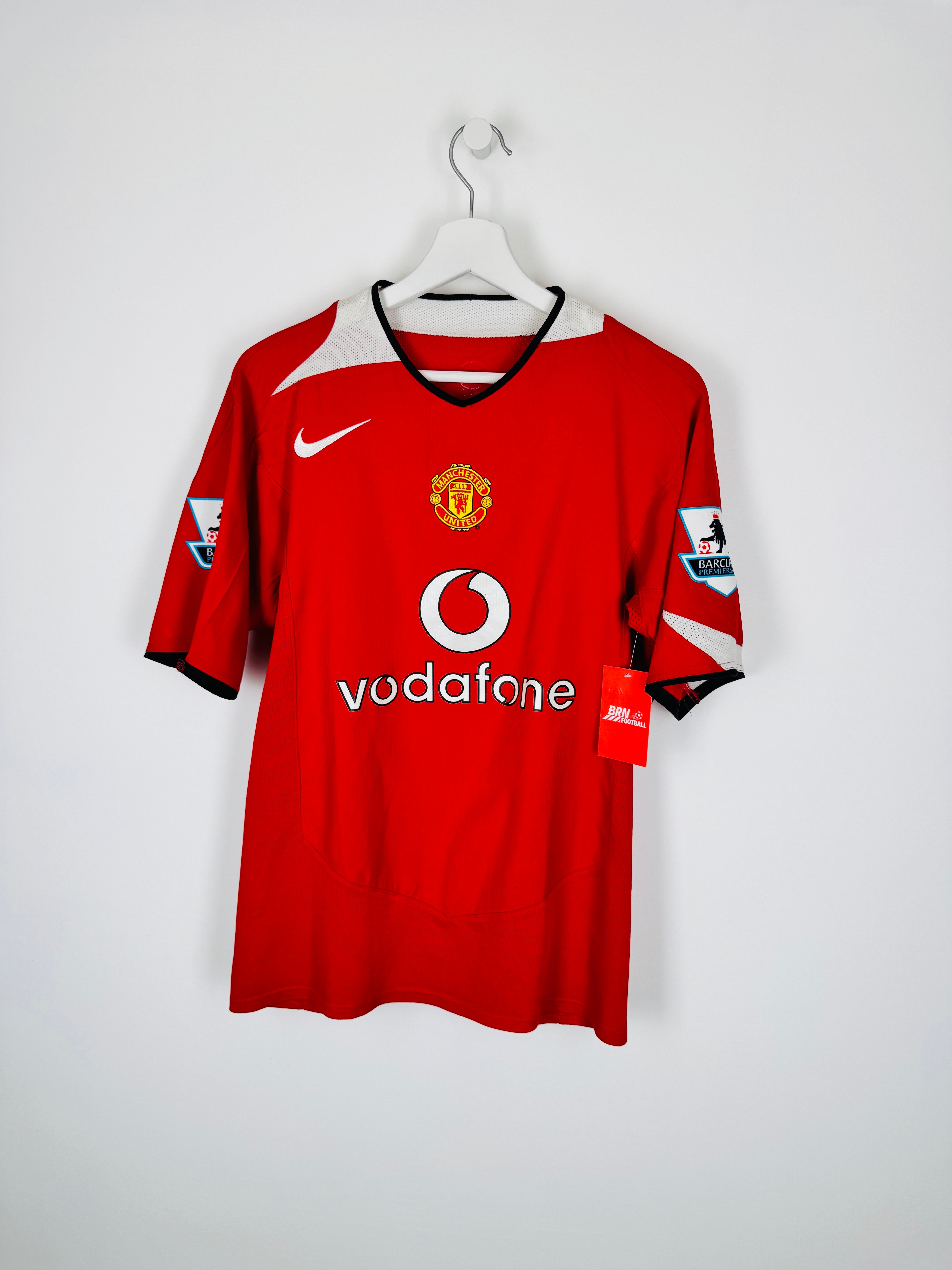 MANCHESTER UNITED 2004/2005 HOME FOOTBALL SHIRT - RONALDO #7 VELVET (S)