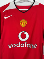MANCHESTER UNITED 2004/2005 HOME FOOTBALL SHIRT - RONALDO #7 VELVET (S)