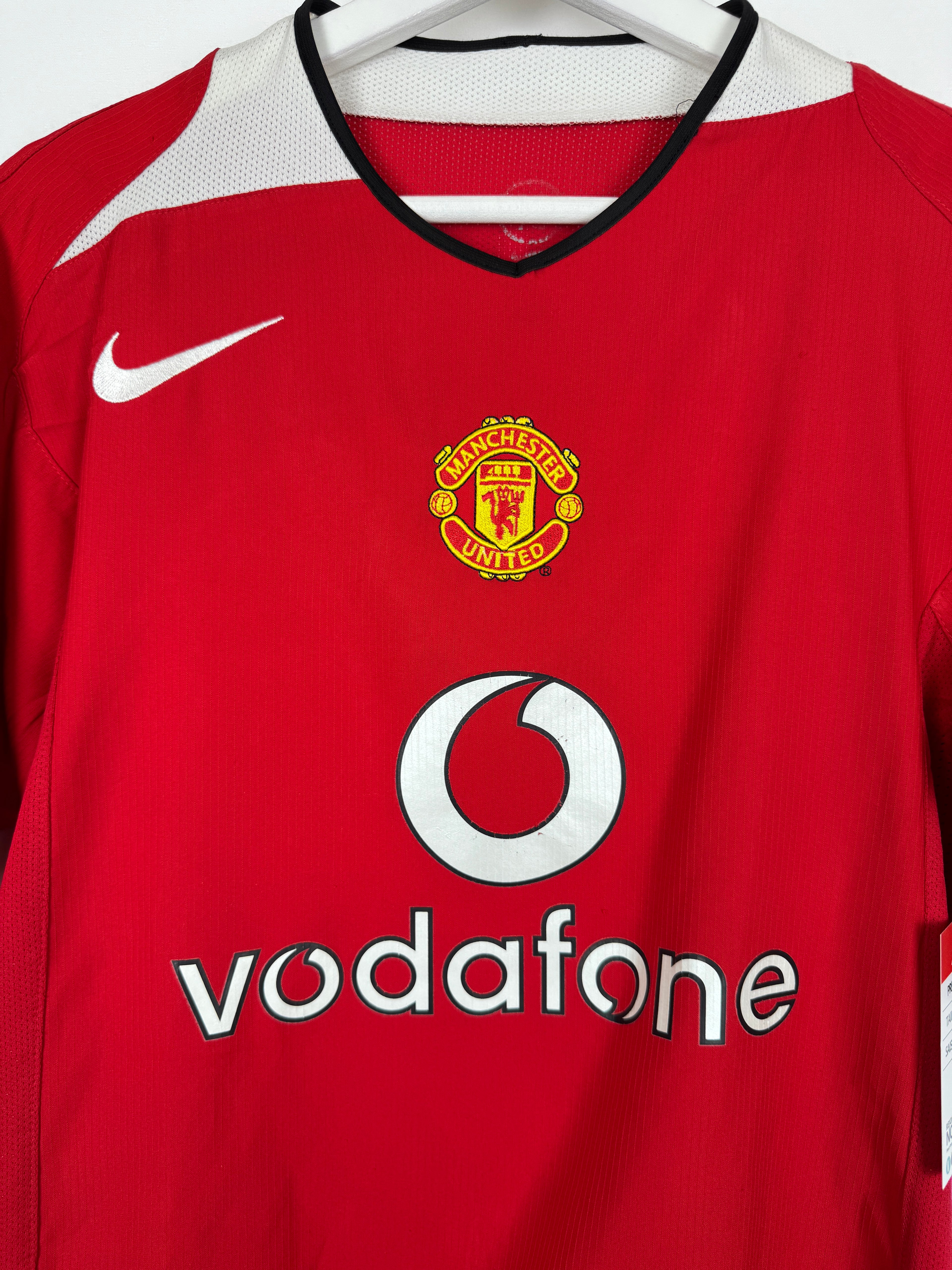 MANCHESTER UNITED 2004/2005 HOME FOOTBALL SHIRT - RONALDO #7 VELVET (S)