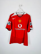 MANCHESTER UNITED 2004/2005 HOME FOOTBALL SHIRT - RONALDO #7 VELVET (L)