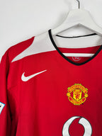 MANCHESTER UNITED 2004/2005 HOME FOOTBALL SHIRT - RONALDO #7 VELVET (L)