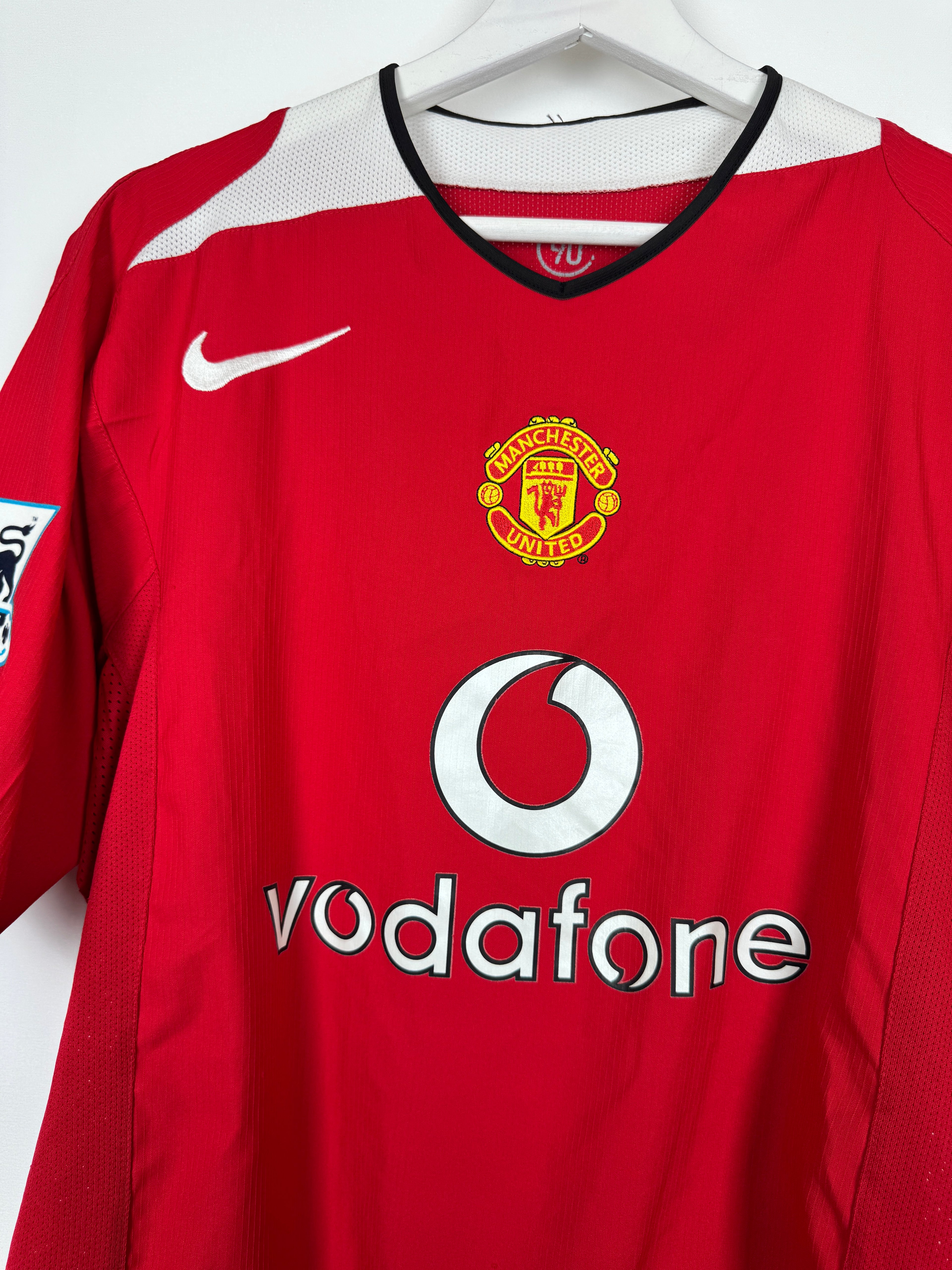 MANCHESTER UNITED 2004/2005 HOME FOOTBALL SHIRT - RONALDO #7 VELVET (L)