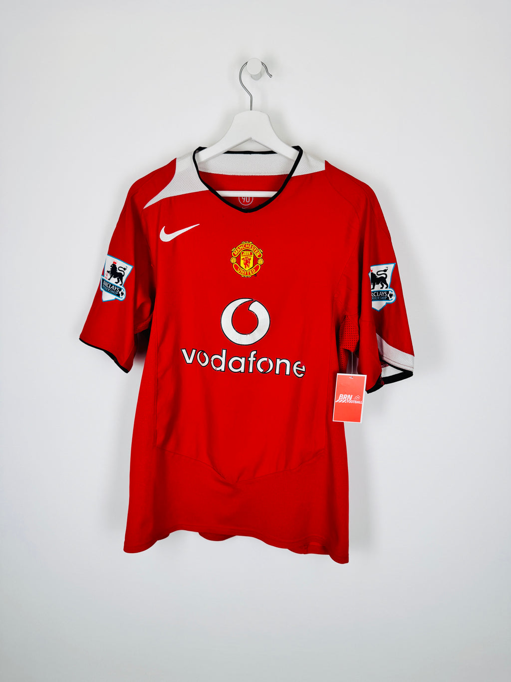 MANCHESTER UNITED 2004/2005 HOME FOOTBALL SHIRT - RONALDO #7 VELVET (L)