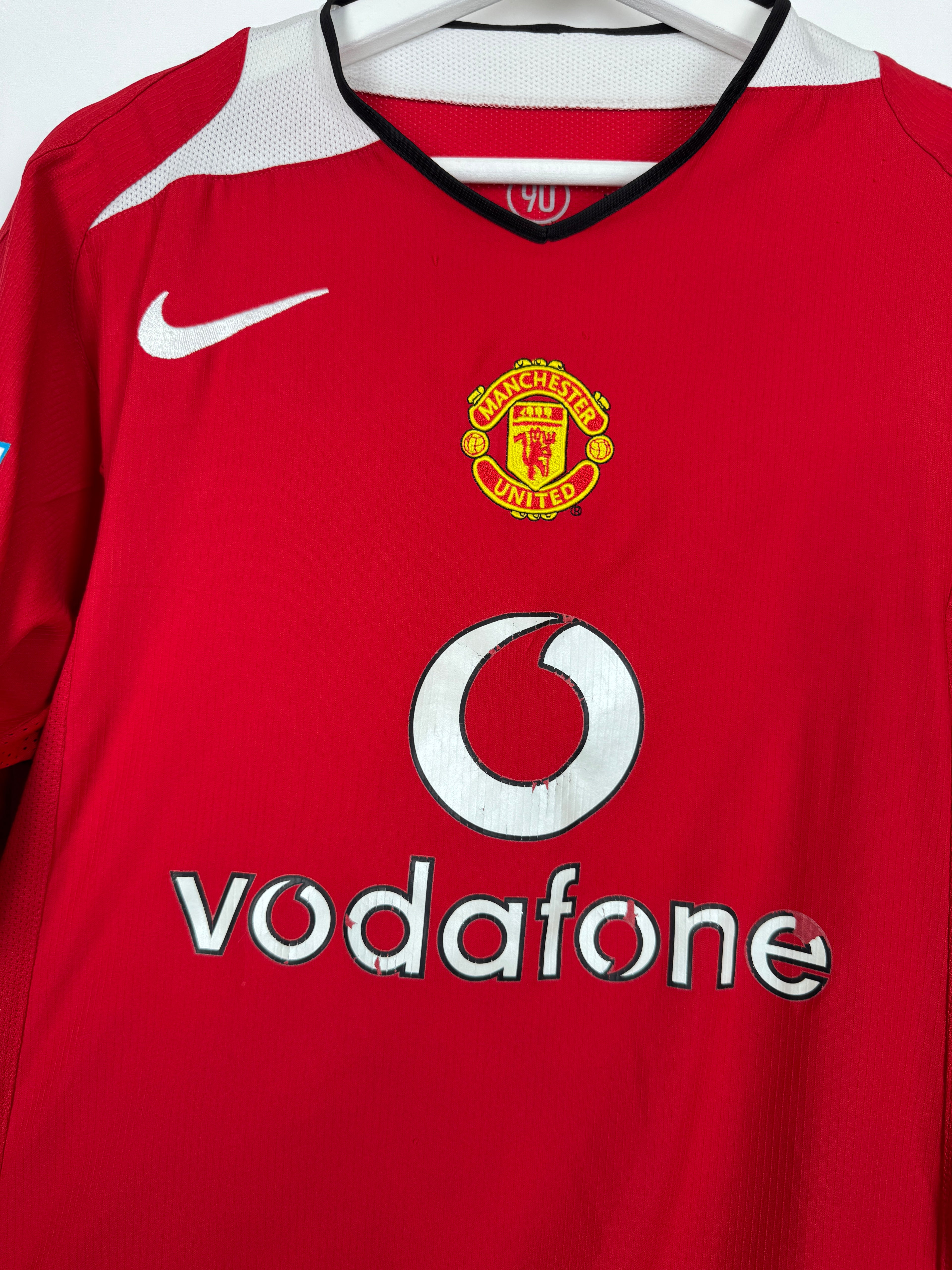 MANCHESTER UNITED 2004/2005 HOME FOOTBALL SHIRT - RONALDO #7 VELVET (L)
