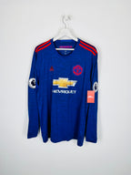 MANCHESTER UNITED 2016/2017 AWAY LONG SLEEVE FOOTBALL SHIRT - IBRAHIMOVIC #9 (L)