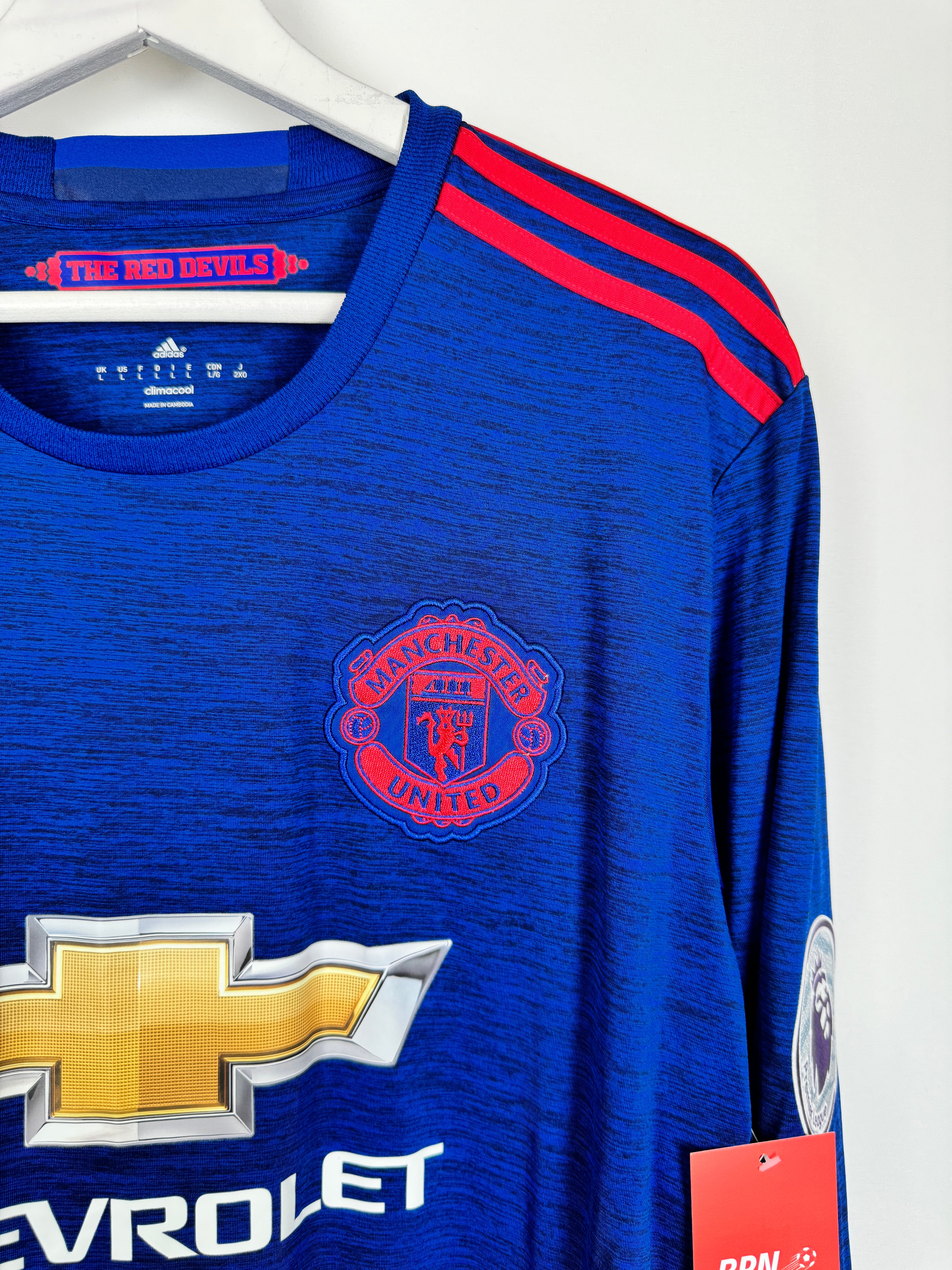 MANCHESTER UNITED 2016/2017 AWAY LONG SLEEVE FOOTBALL SHIRT - IBRAHIMOVIC #9 (L)