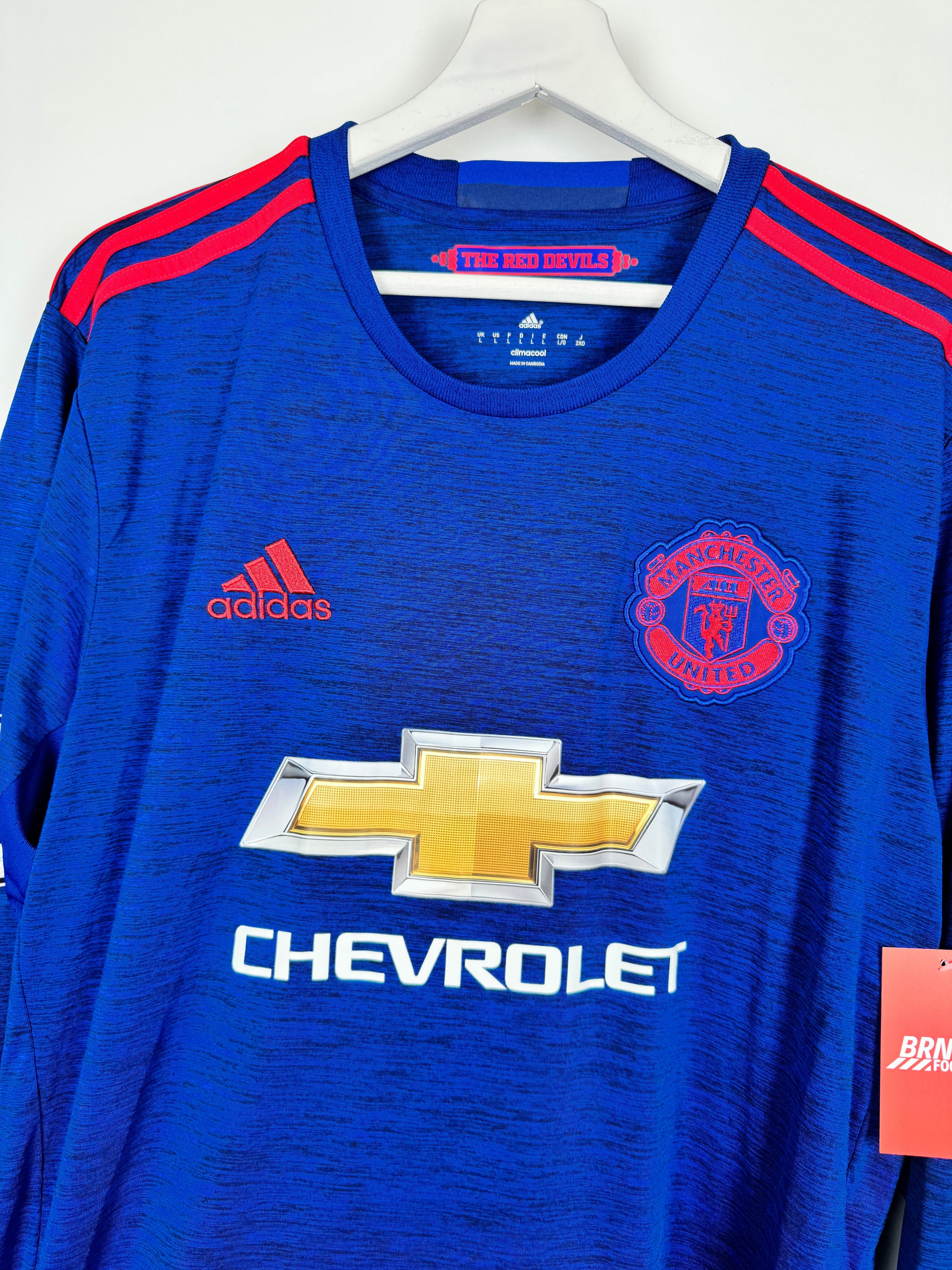 MANCHESTER UNITED 2016/2017 AWAY LONG SLEEVE FOOTBALL SHIRT - IBRAHIMOVIC #9 (L)