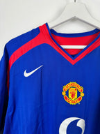 CAMISETA DE FÚTBOL MANCHESTER UNITED 2005/2006 VISITANTE - RONALDO #7 TERCIOPELO (XL)