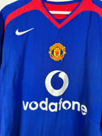 CAMISETA DE FÚTBOL MANCHESTER UNITED 2005/2006 VISITANTE - RONALDO #7 TERCIOPELO (XL)