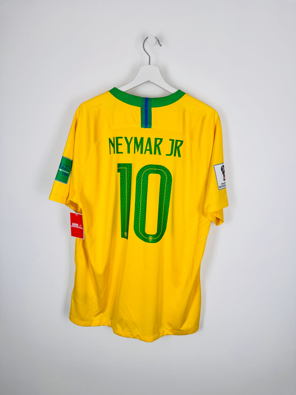 MAILLOT DE FOOTBALL BRÉSIL 2018 DOMICILE - NEYMAR JR #10 (XL)