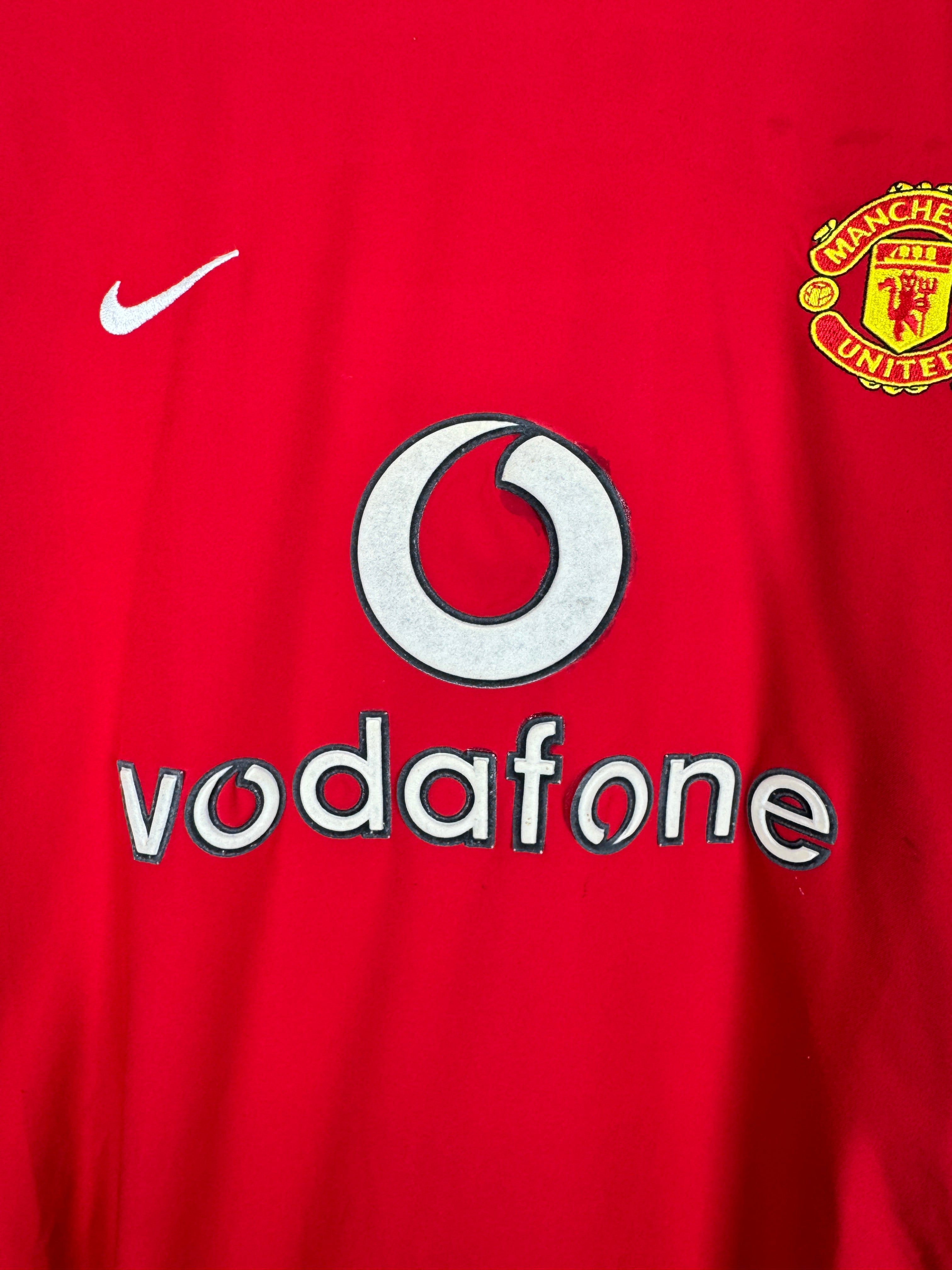 FOOTBALL JERSEY MANCHESTER UNITED 2002/2004 HOME - RONALDO #7 VELVET (L)
