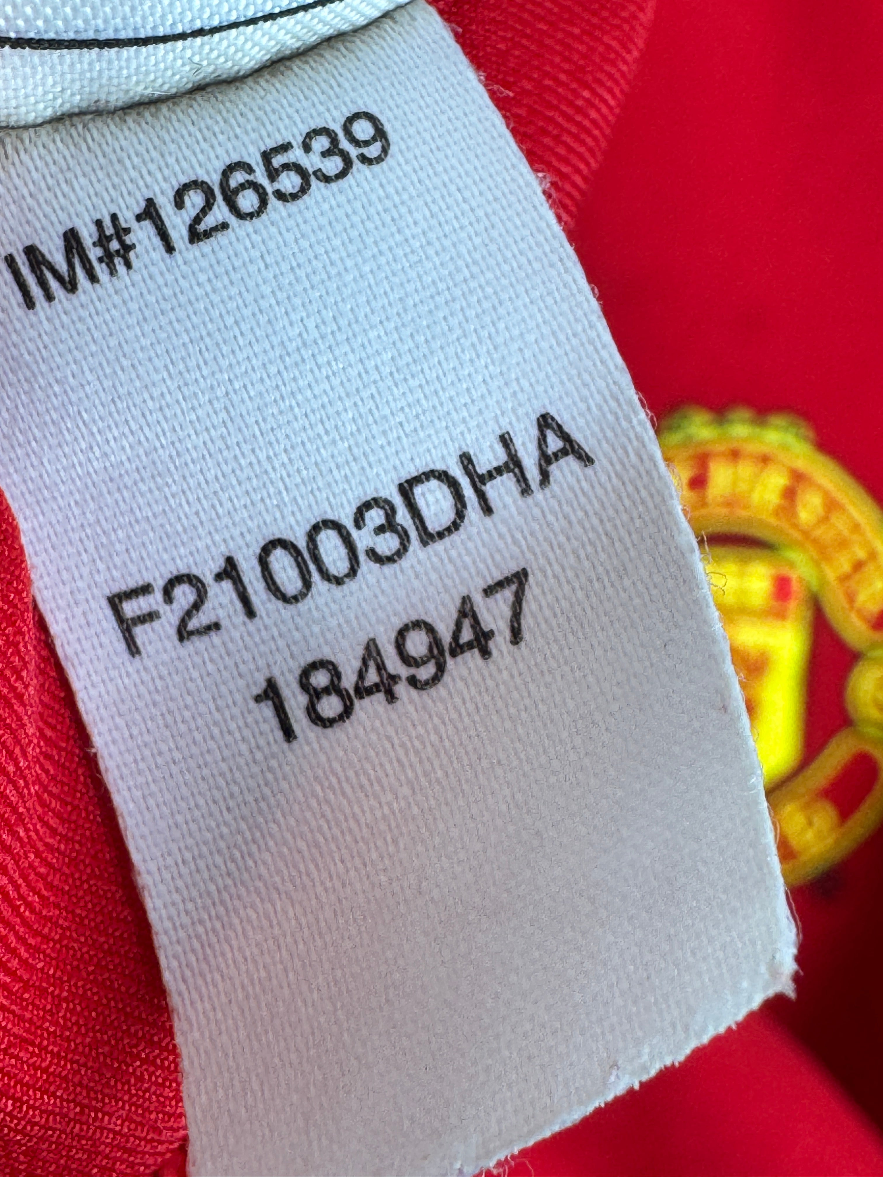 FOOTBALL JERSEY MANCHESTER UNITED 2002/2004 HOME - RONALDO #7 VELVET (L)