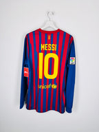 MAILLOT DE FOOTBALL BARCELONE 2011/2012 DOMICILE MANCHES LONGUES - LEO MESSI #10 (L)