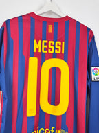 MAILLOT DE FOOTBALL BARCELONE 2011/2012 DOMICILE MANCHES LONGUES - LEO MESSI #10 (L)