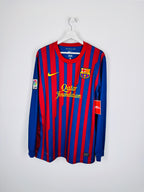MAILLOT DE FOOTBALL BARCELONE 2011/2012 DOMICILE MANCHES LONGUES - LEO MESSI #10 (L)