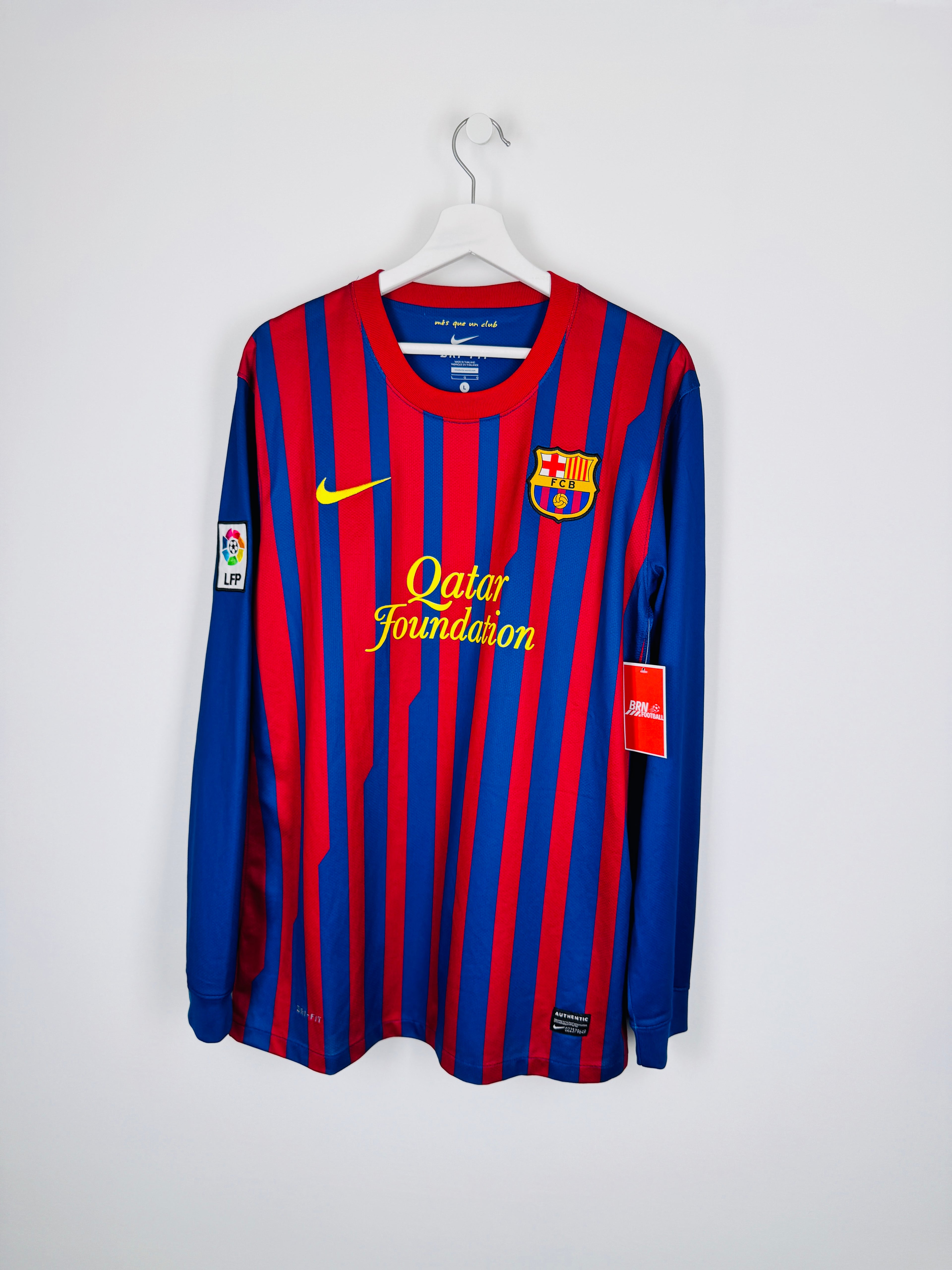 MAILLOT DE FOOTBALL BARCELONE 2011/2012 DOMICILE MANCHES LONGUES - LEO MESSI #10 (L)