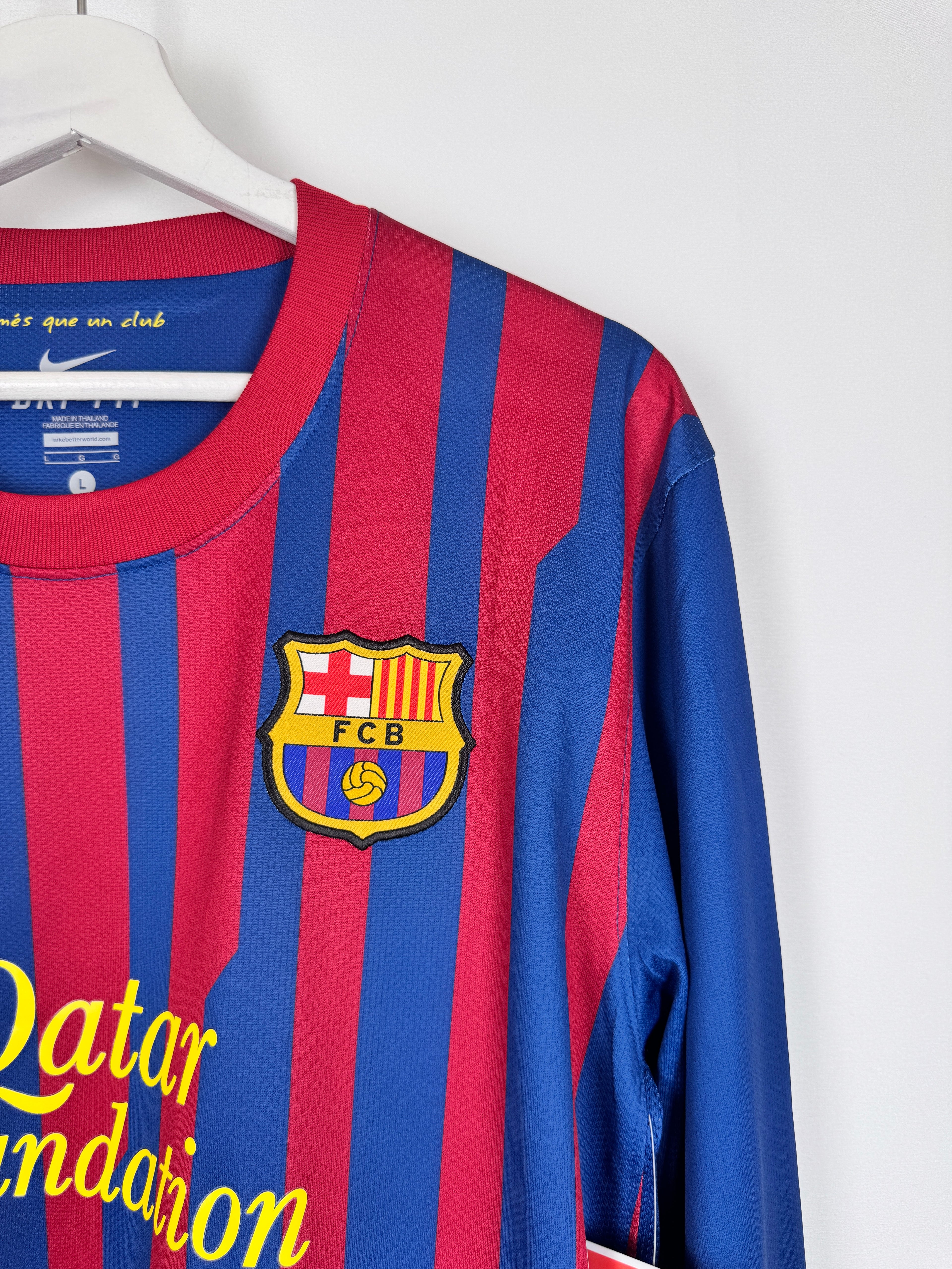 MAILLOT DE FOOTBALL BARCELONE 2011/2012 DOMICILE MANCHES LONGUES - LEO MESSI #10 (L)