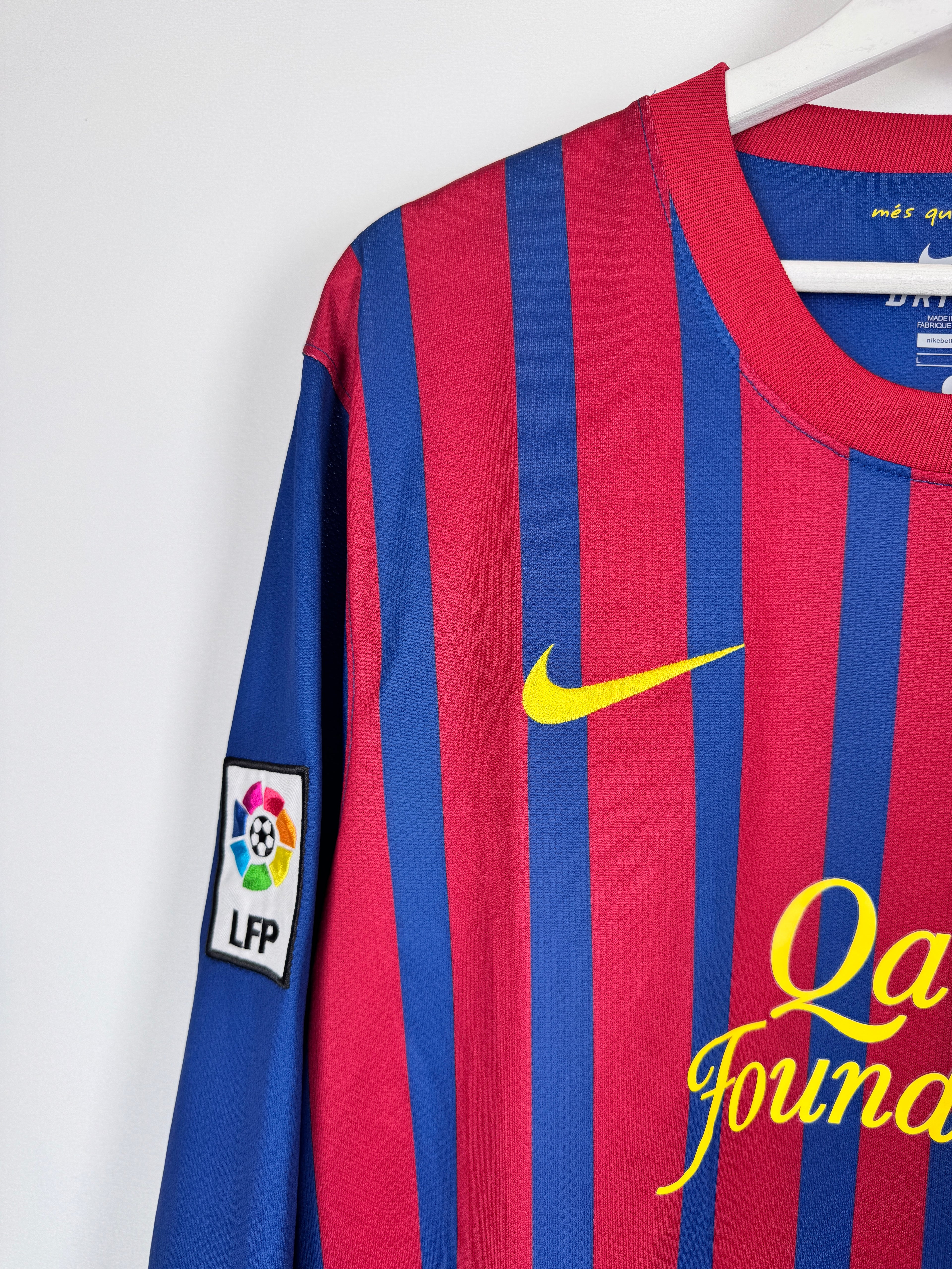 MAILLOT DE FOOTBALL BARCELONE 2011/2012 DOMICILE MANCHES LONGUES - LEO MESSI #10 (L)