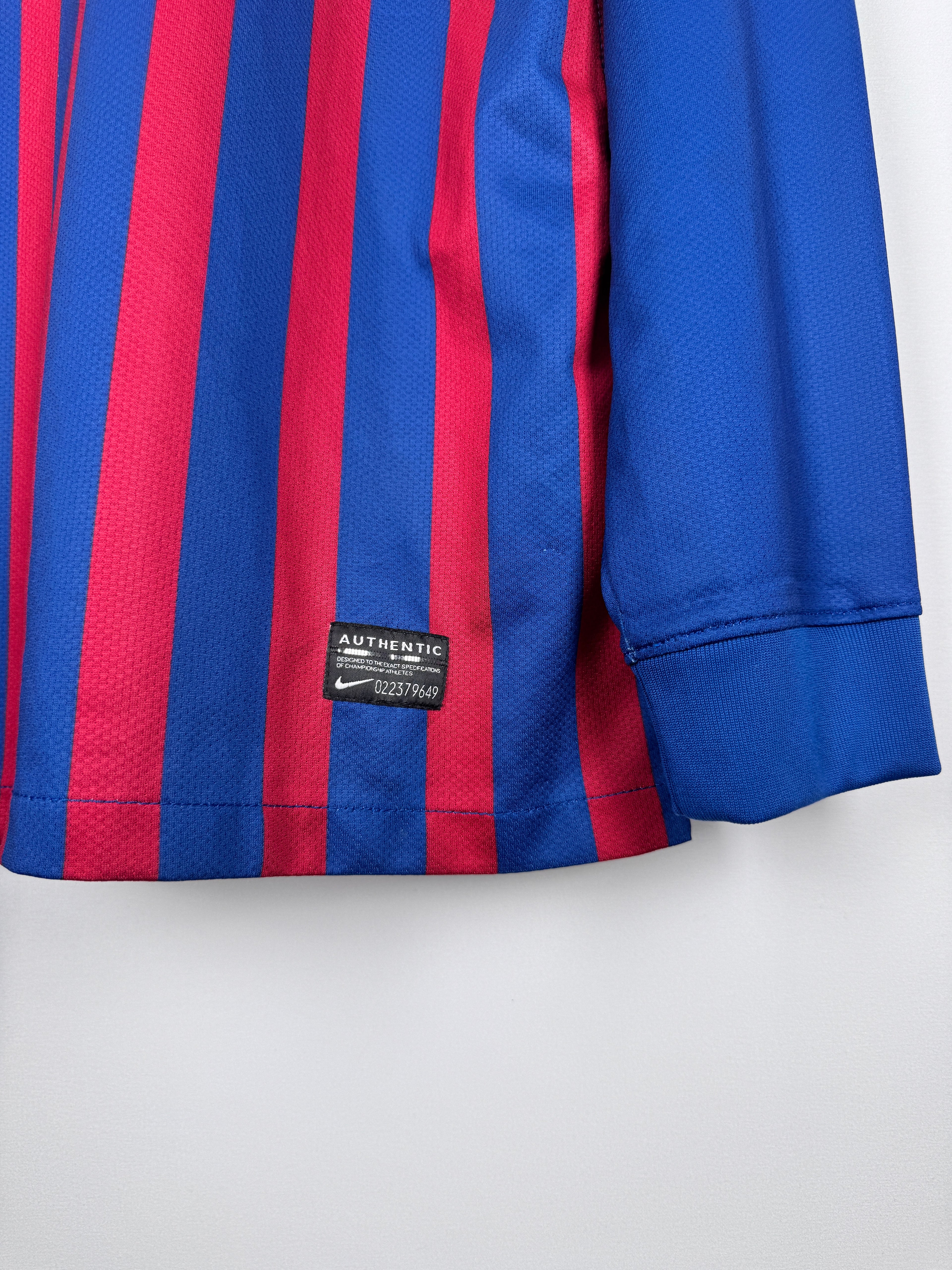 MAILLOT DE FOOTBALL BARCELONE 2011/2012 DOMICILE MANCHES LONGUES - LEO MESSI #10 (L)