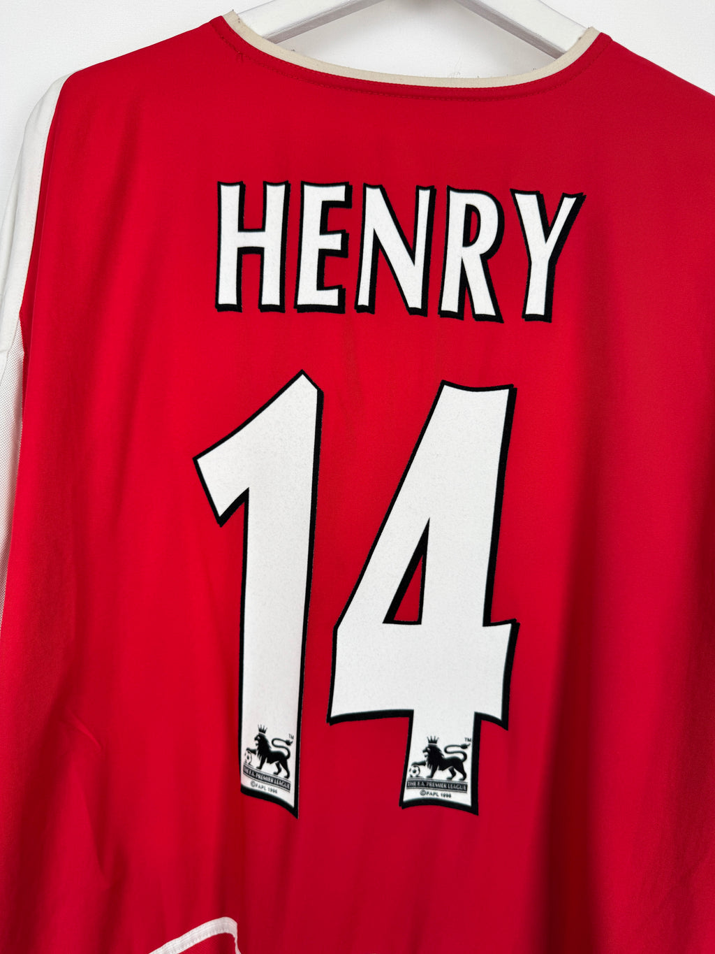 ARSENAL 2002/2004 HOME FOOTBALL SHIRT - HENRY #14 VELVET (XL)