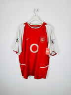 ARSENAL 2002/2004 HOME FOOTBALL SHIRT - HENRY #14 VELVET (XL)