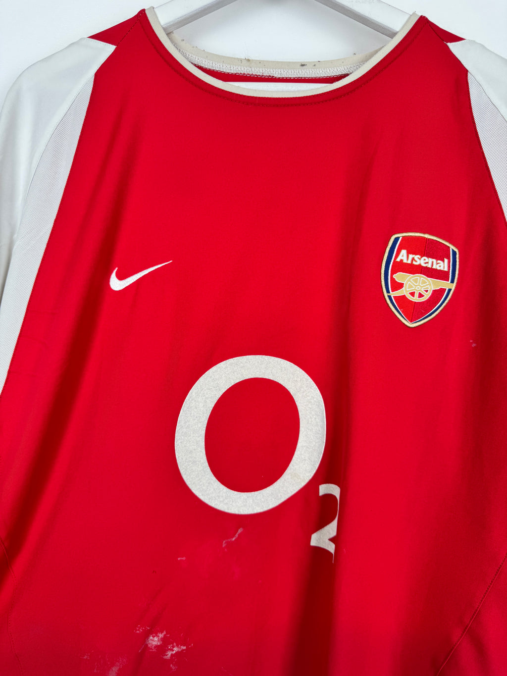 ARSENAL 2002/2004 HOME FOOTBALL SHIRT - HENRY #14 VELVET (XL)