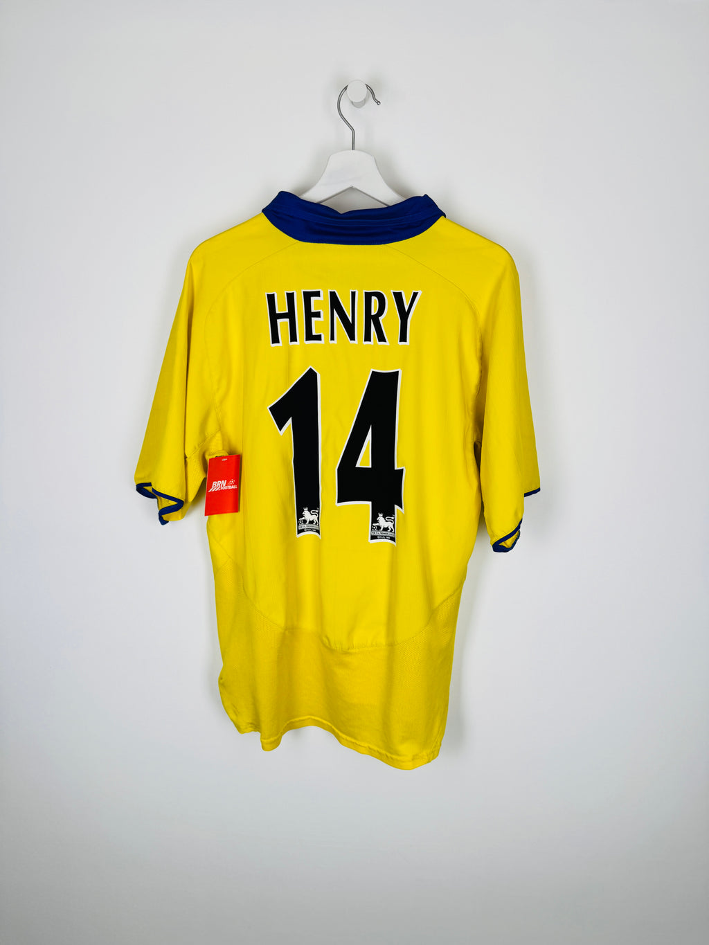 ARSENAL 2003/2004 AWAY FOOTBALL SHIRT - HENRY #14 VELVET (L)