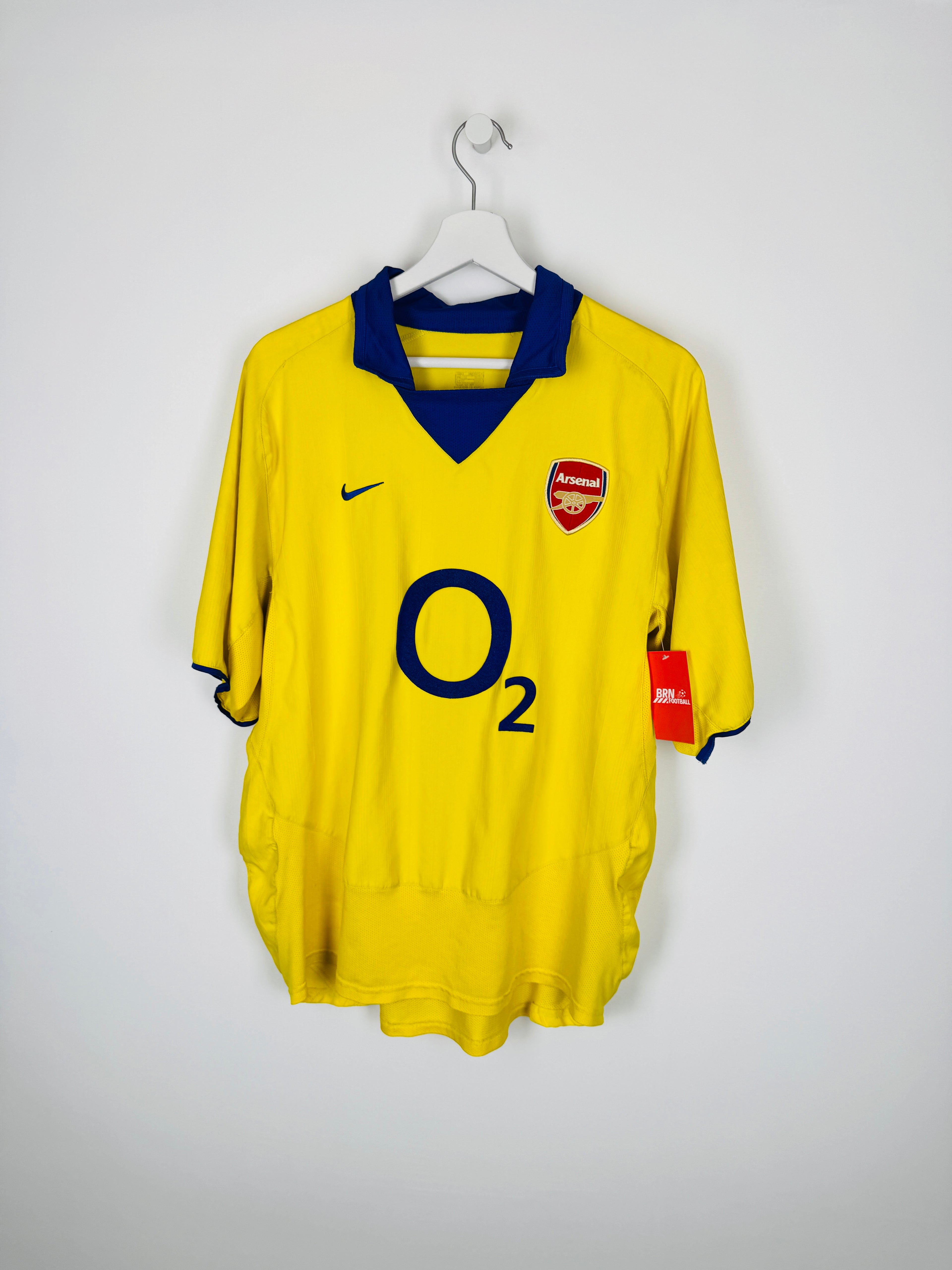 ARSENAL 2003/2004 AWAY FOOTBALL SHIRT - HENRY #14 VELVET (L)