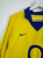 ARSENAL 2003/2004 AWAY FOOTBALL SHIRT - HENRY #14 VELVET (L)