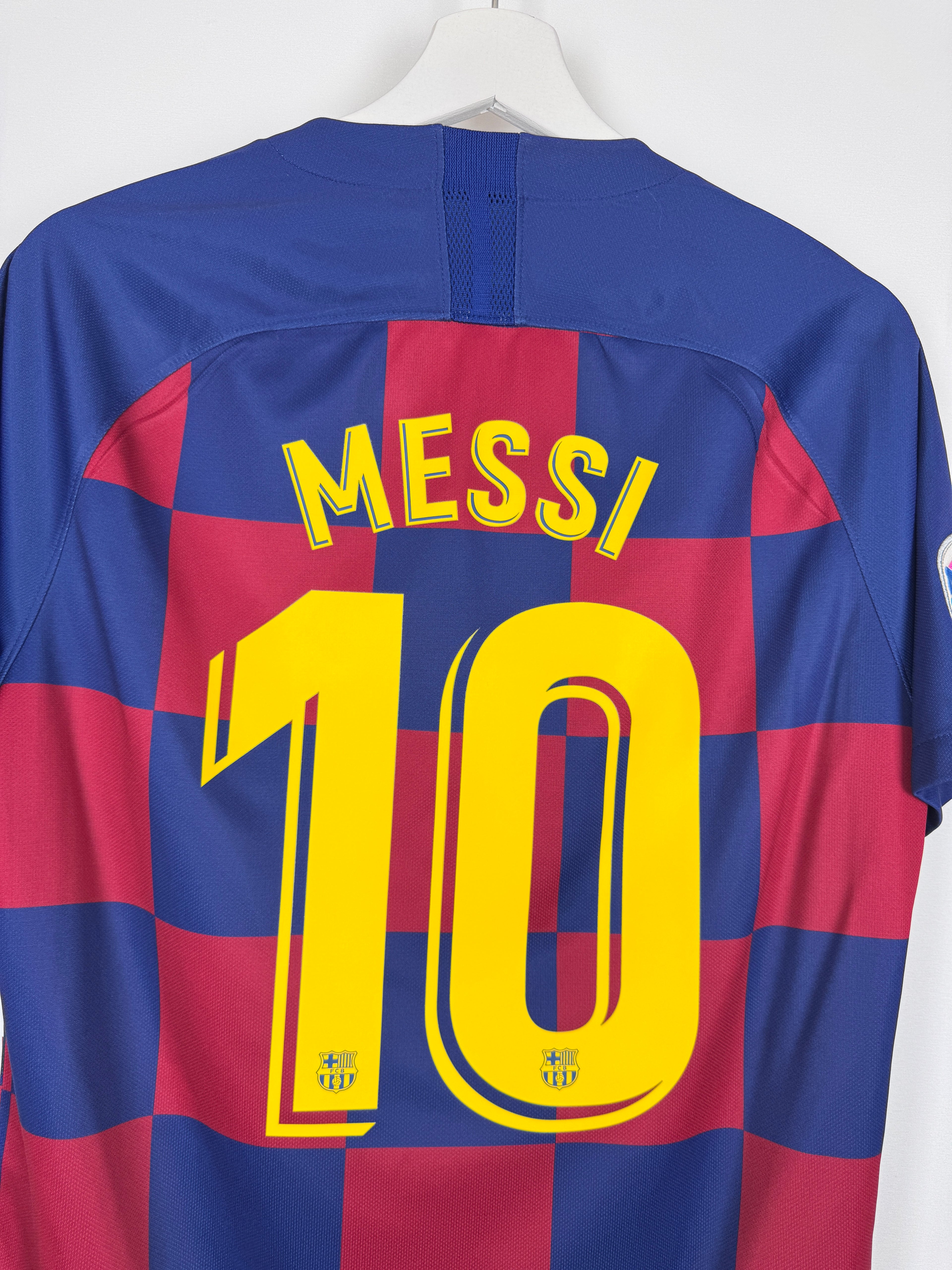 MAILLOT DE FOOTBALL BARCELONE 2019/2020 DOMICILE - LEO MESSI #10 (M)