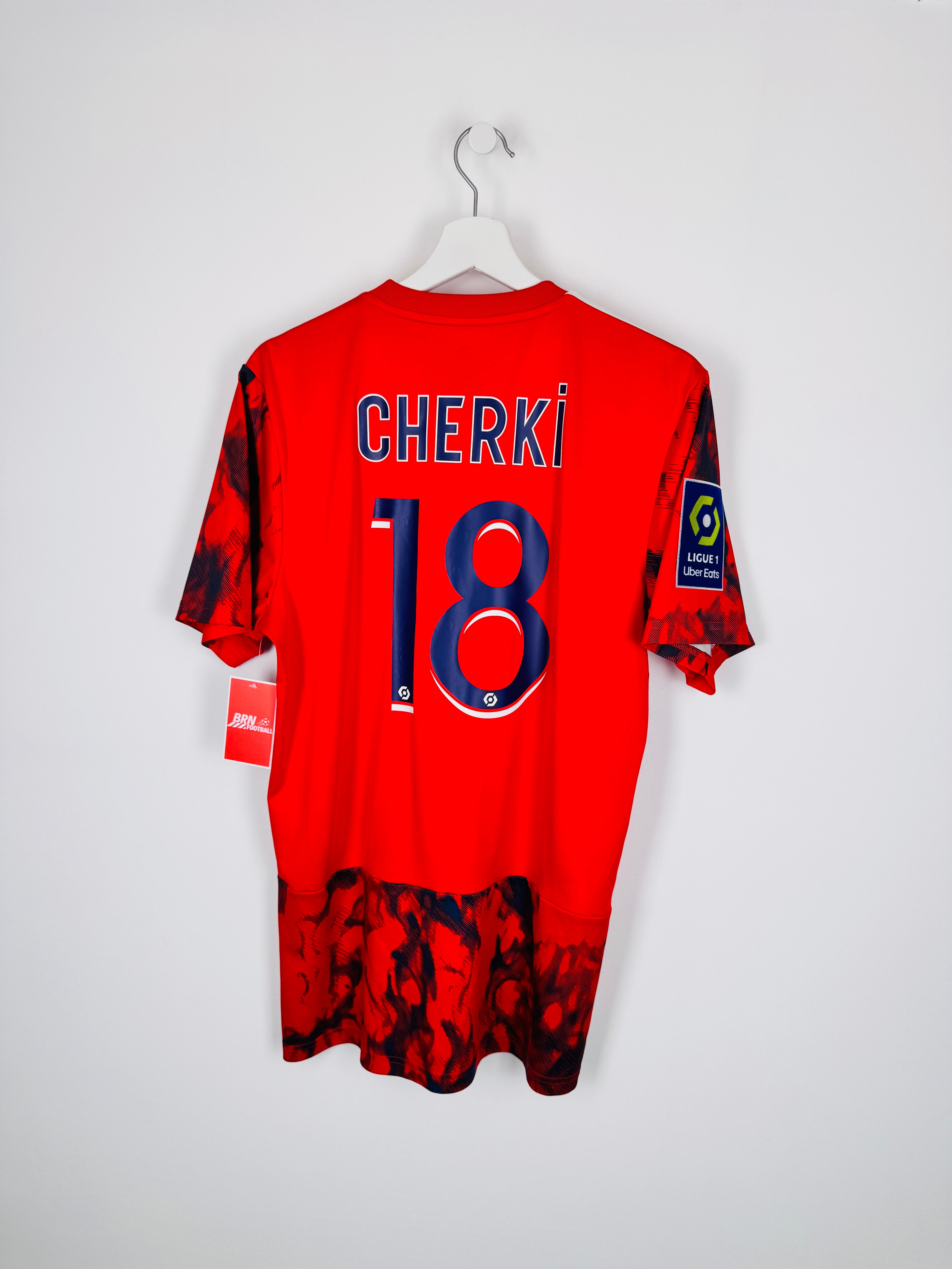 MAILLOT DE FOOTBALL OLYMPIQUE LYONNAIS 2022/2023 EXTÉRIEUR - RAYAN CHERKI #18 (M)