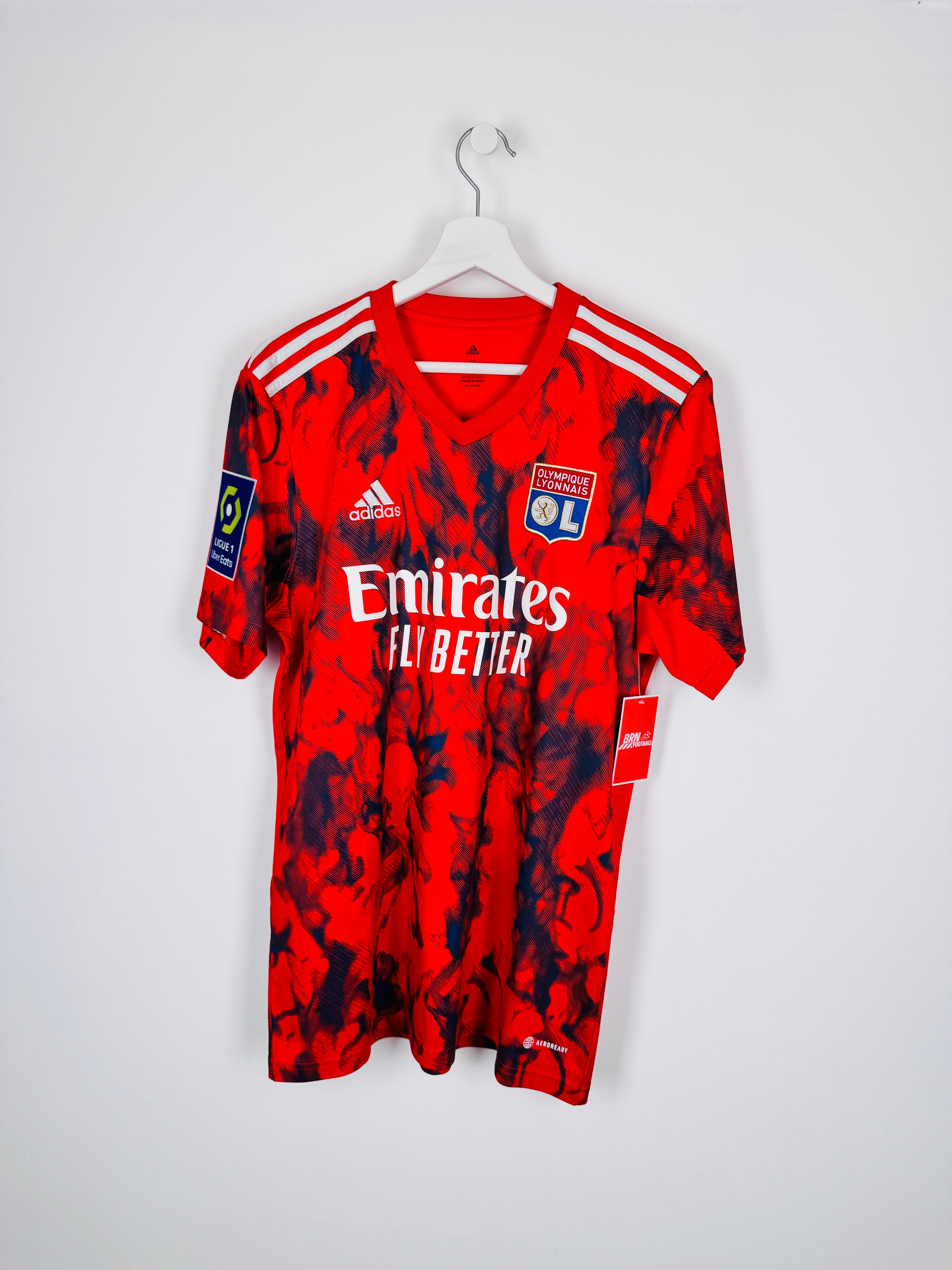 MAILLOT DE FOOTBALL OLYMPIQUE LYONNAIS 2022/2023 EXTÉRIEUR - RAYAN CHERKI #18 (M)