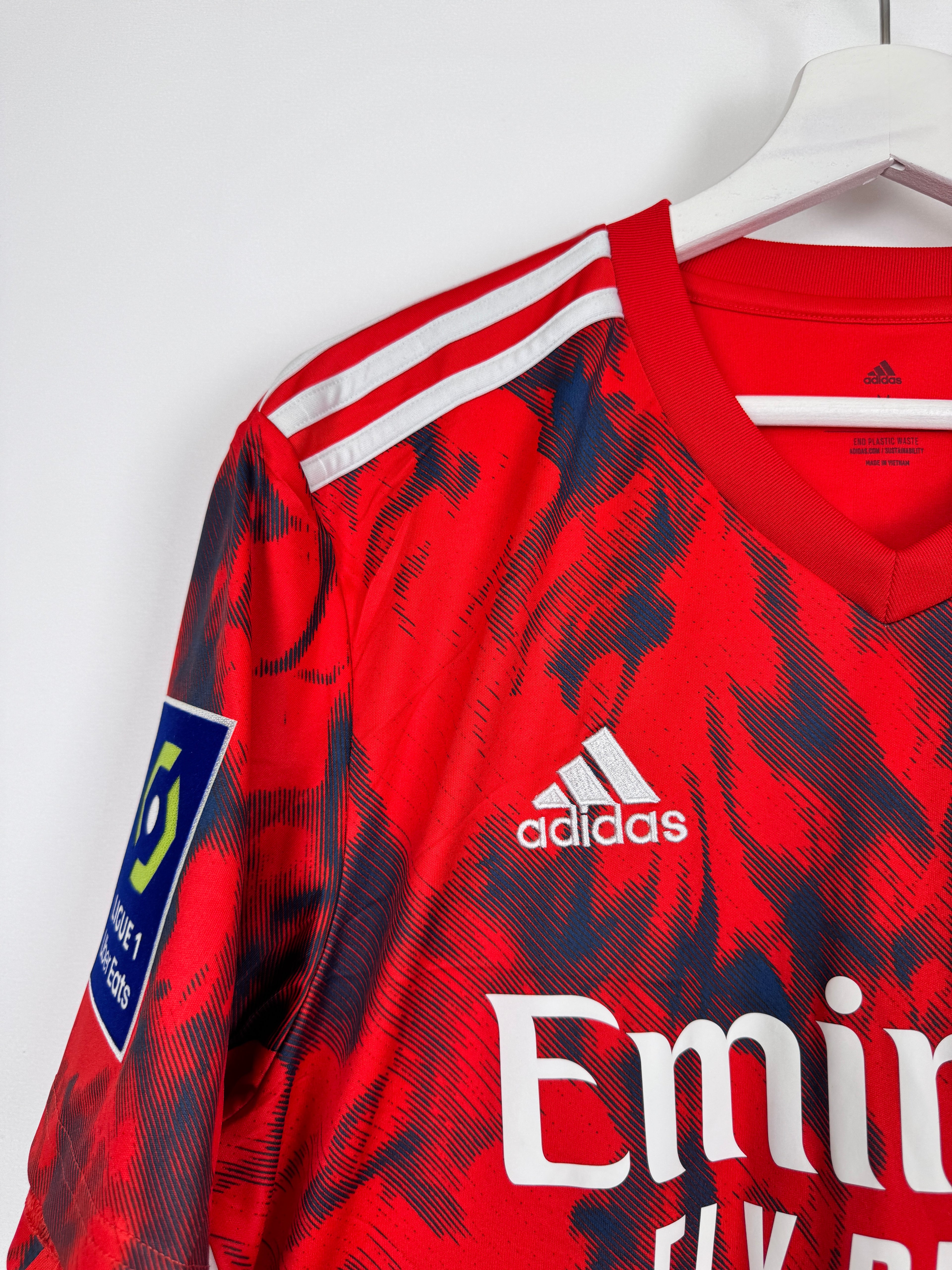 MAILLOT DE FOOTBALL OLYMPIQUE LYONNAIS 2022/2023 EXTÉRIEUR - RAYAN CHERKI #18 (M)