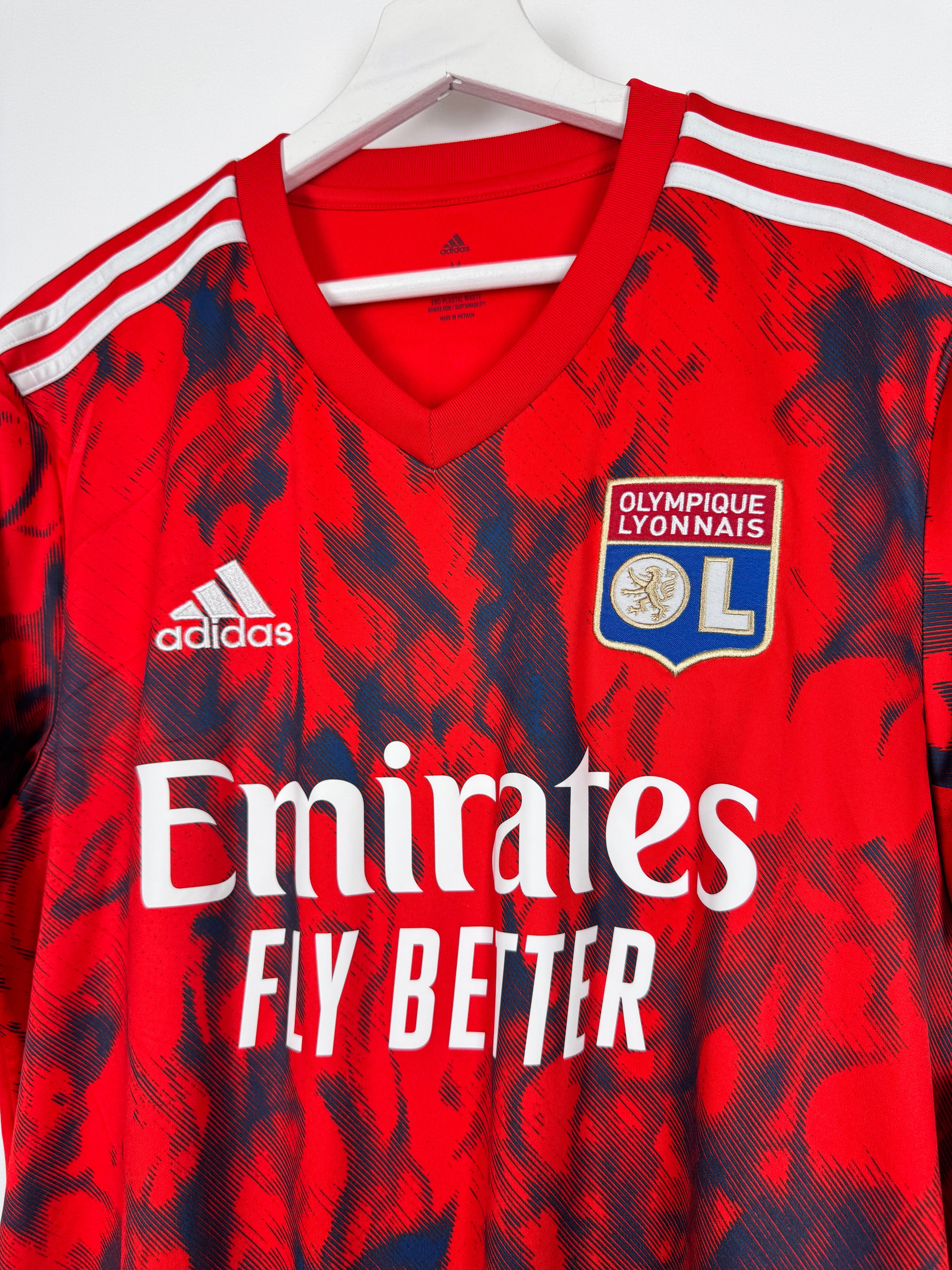 MAILLOT DE FOOTBALL OLYMPIQUE LYONNAIS 2022/2023 EXTÉRIEUR - RAYAN CHERKI #18 (M)