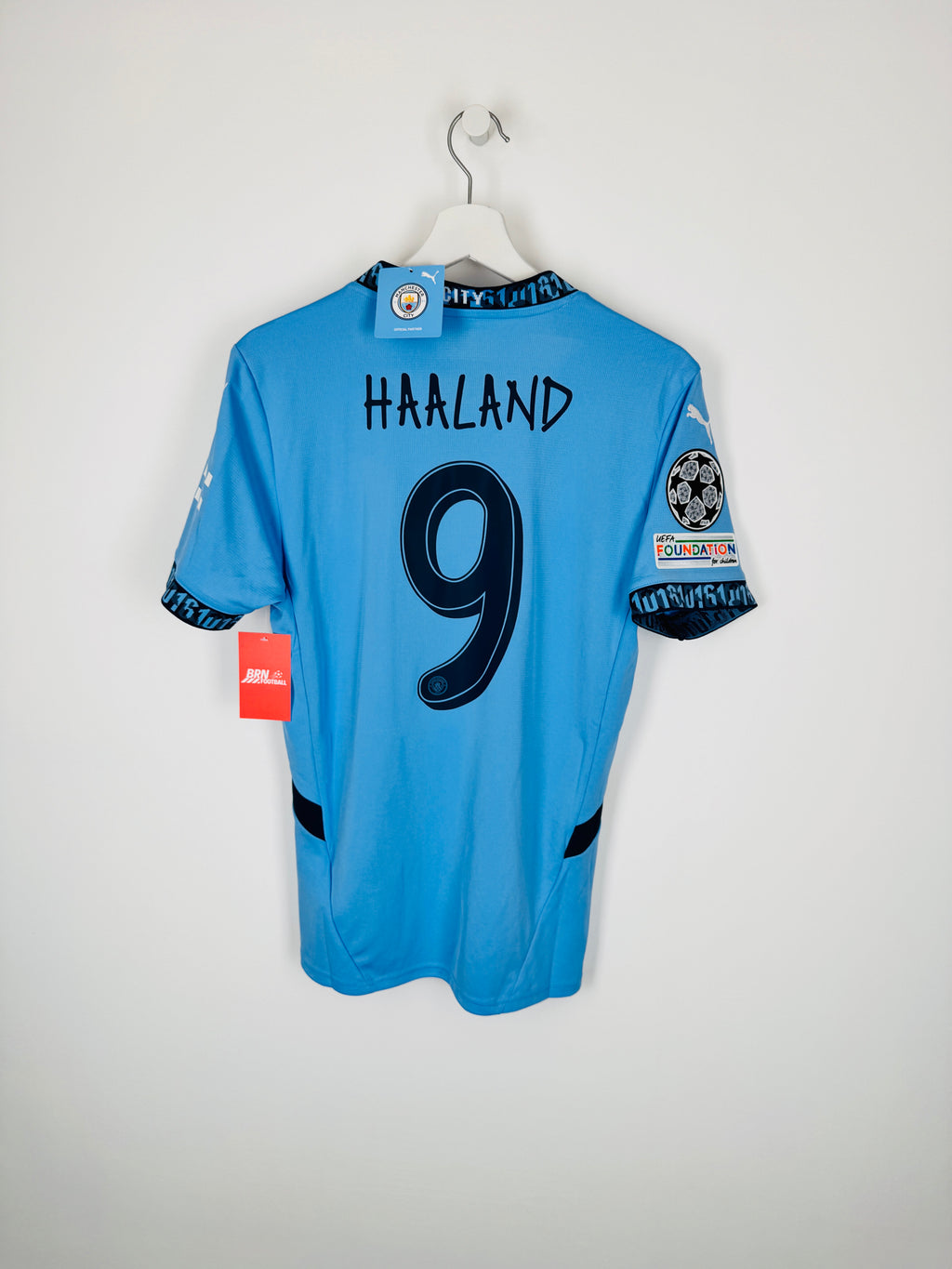 NEW MANCHESTER CITY 2024/2025 HOME FOOTBALL JERSEY - HAALAND #9 (S)