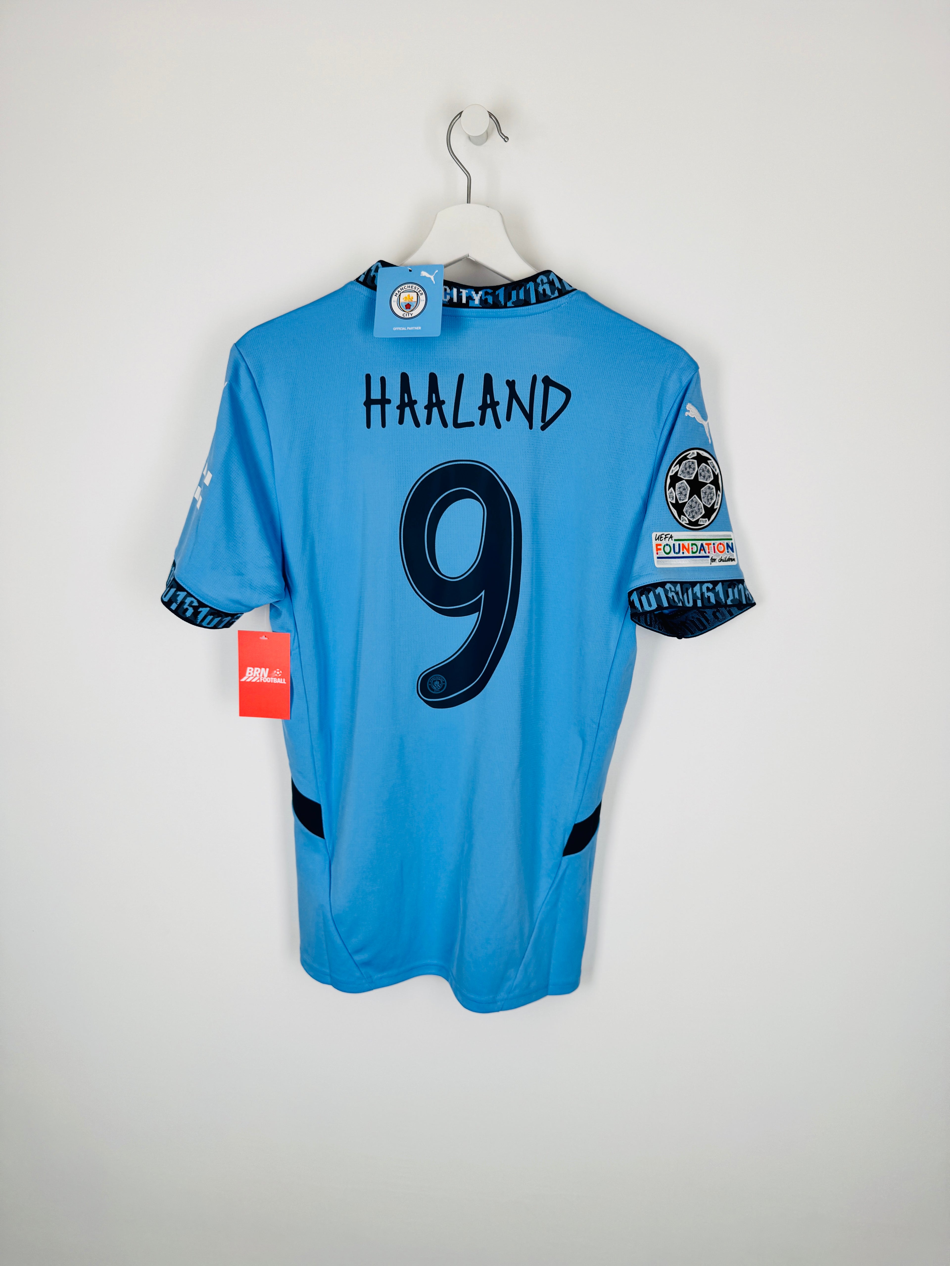 NEW MANCHESTER CITY 2024/2025 HOME FOOTBALL JERSEY - HAALAND #9 (S)