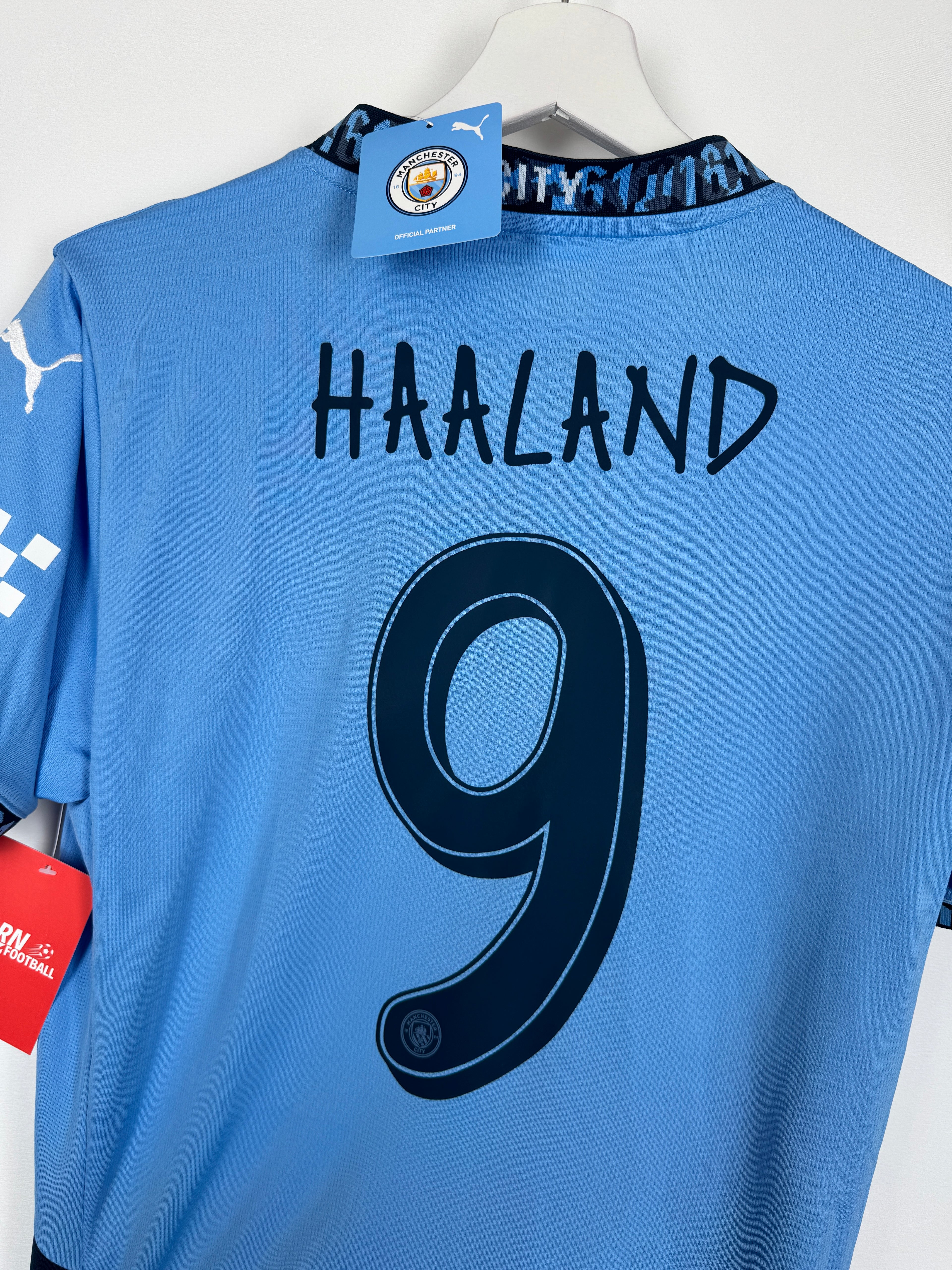 NEW MANCHESTER CITY 2024/2025 HOME FOOTBALL JERSEY - HAALAND #9 (S)