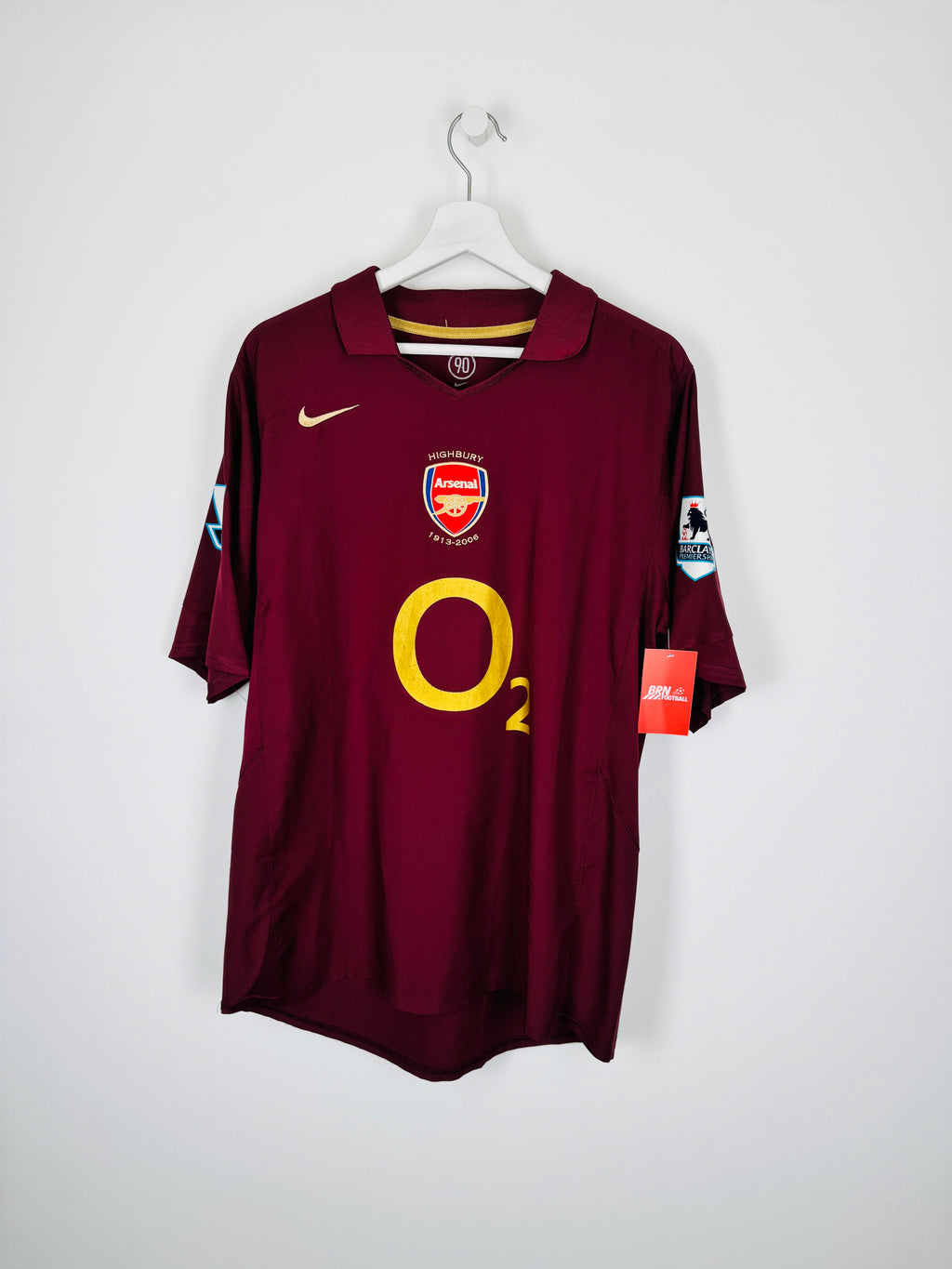 ARSENAL 2005/2006 HOME FOOTBALL SHIRT - HENRY #14 VELVET (XL)