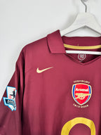 ARSENAL 2005/2006 HOME FOOTBALL SHIRT - HENRY #14 VELVET (XL)