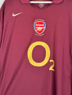 ARSENAL 2005/2006 HOME FOOTBALL SHIRT - HENRY #14 VELVET (XL)
