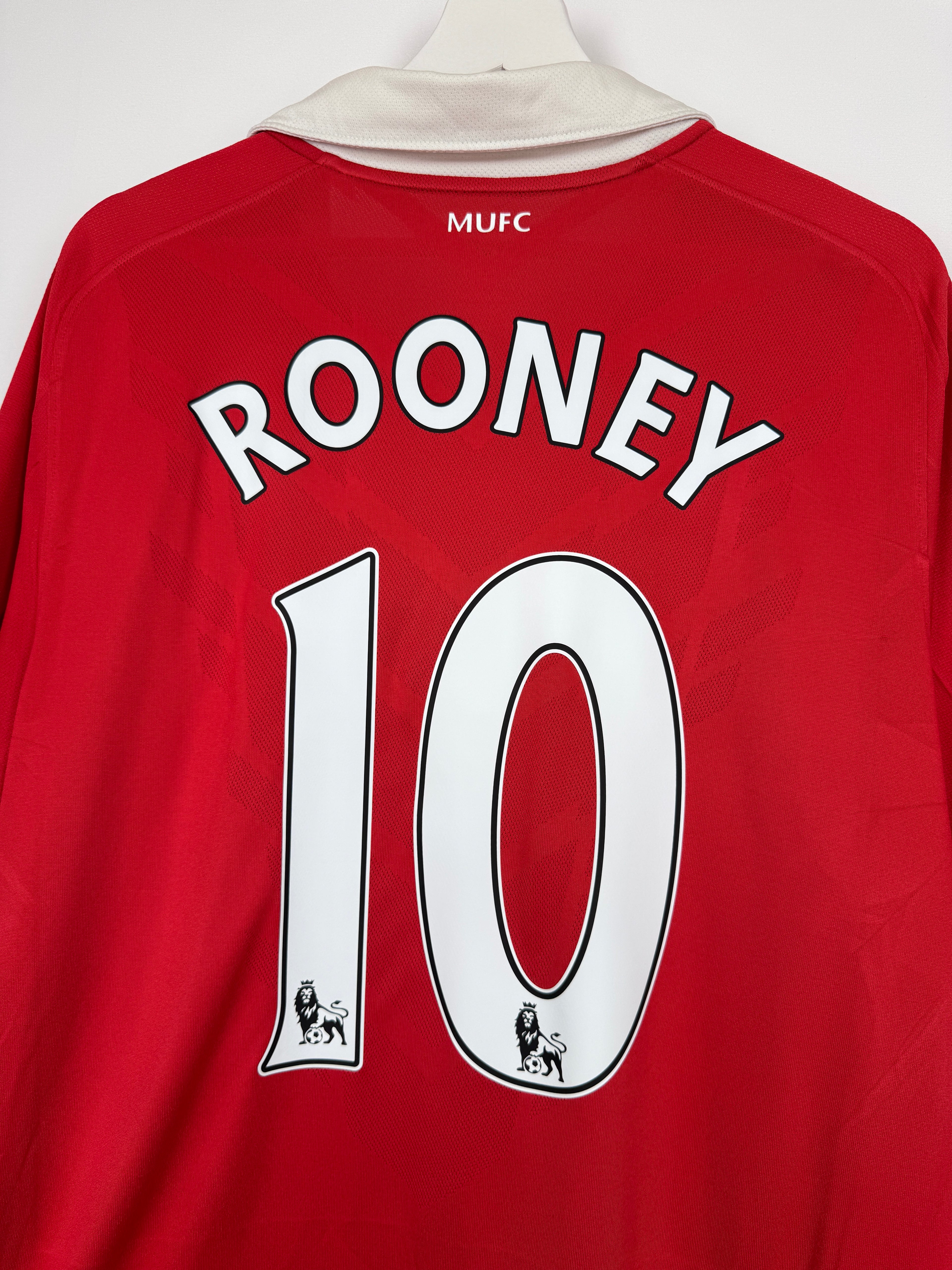 MAILLOT DE FOOTBALL MANCHESTER UNITED 2010/2011 DOMICILE - WAYNE ROONEY #10 (L)
