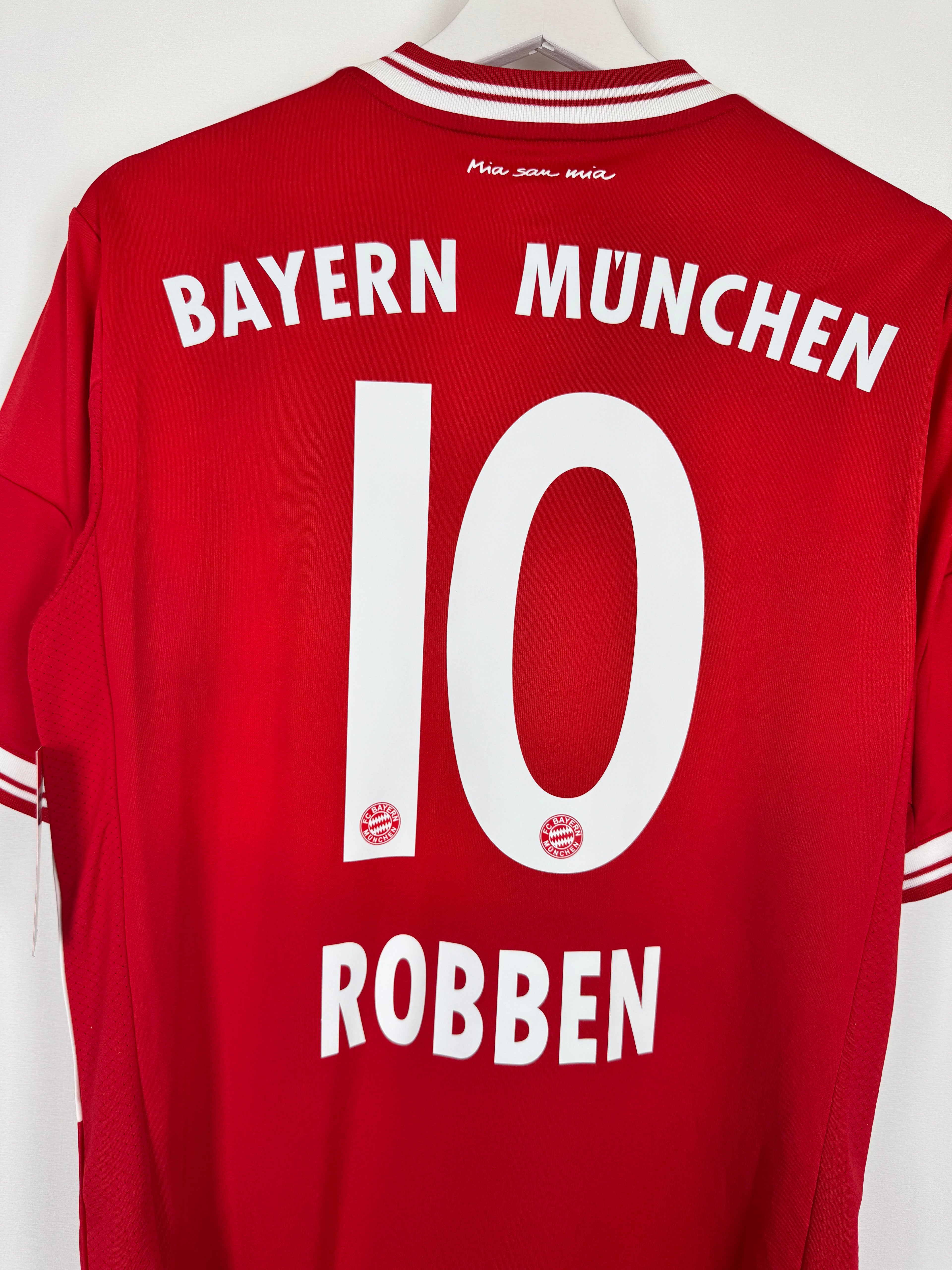 BAYERN MUNICH 2013/2014 HOME FOOTBALL SHIRT - ROBBEN #10 (S)