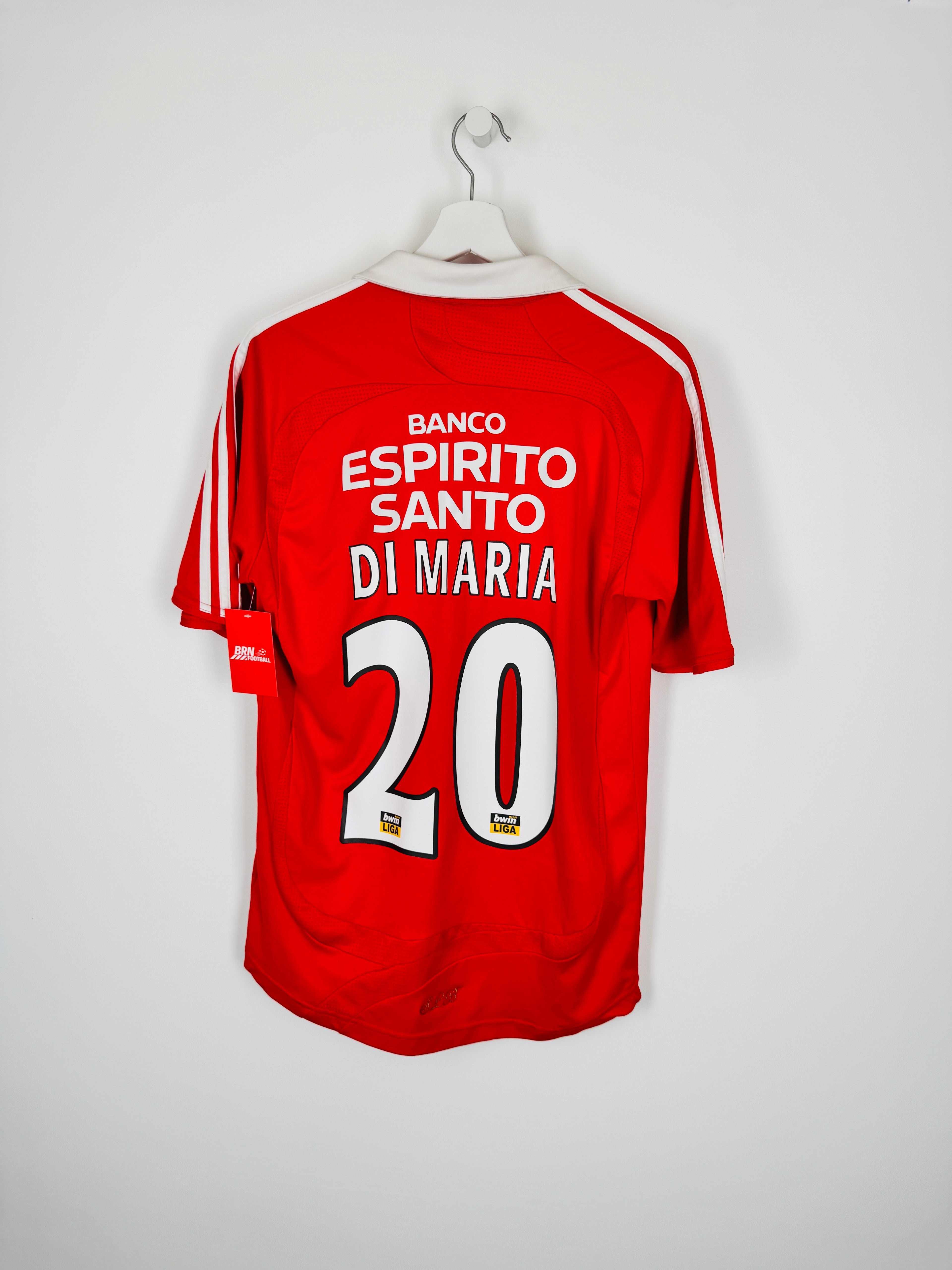 BENFICA FOOTBALL JERSEY 2007/2008 HOME - DI MARIA #20 (S)