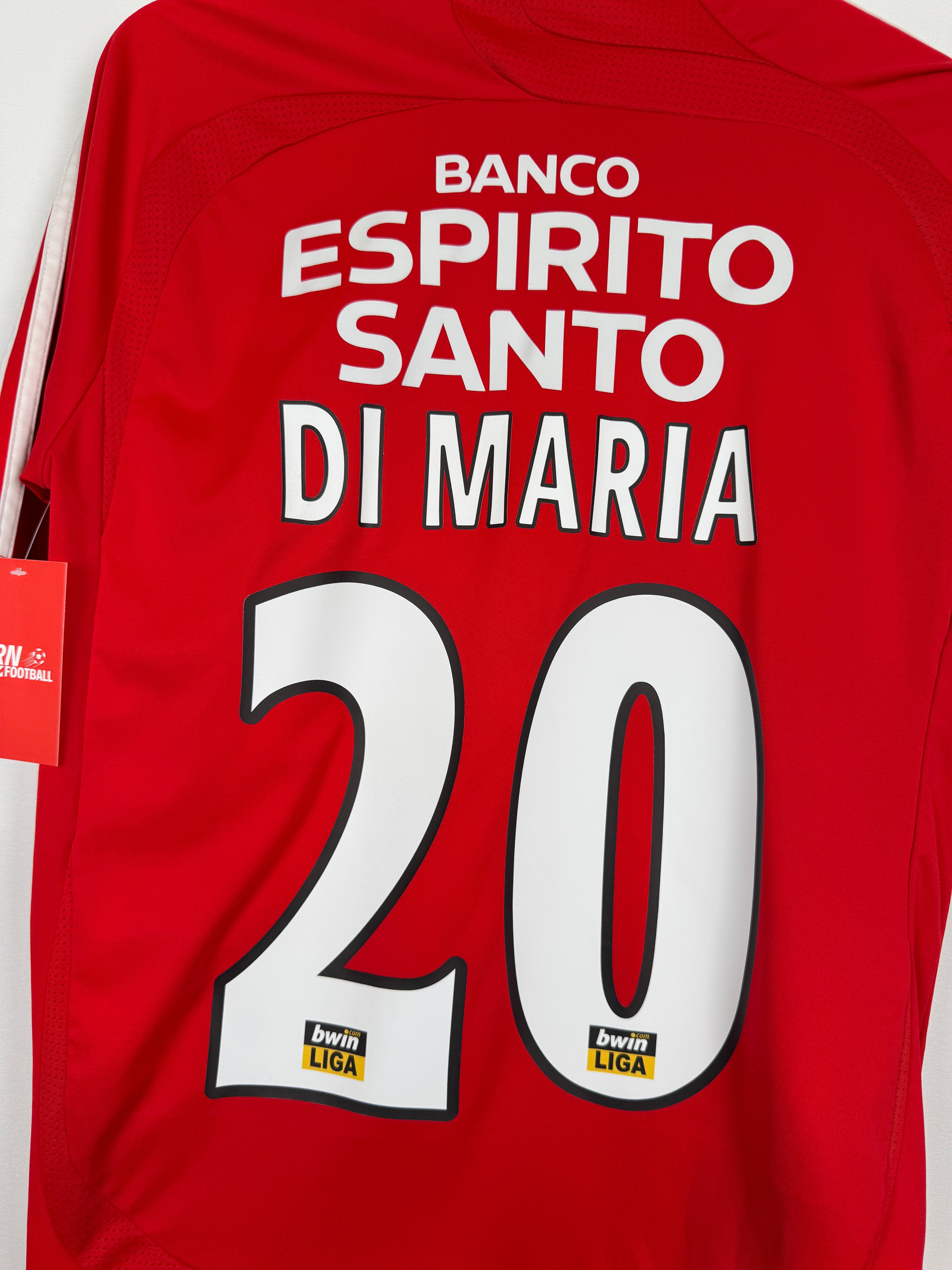 BENFICA FOOTBALL JERSEY 2007/2008 HOME - DI MARIA #20 (S)